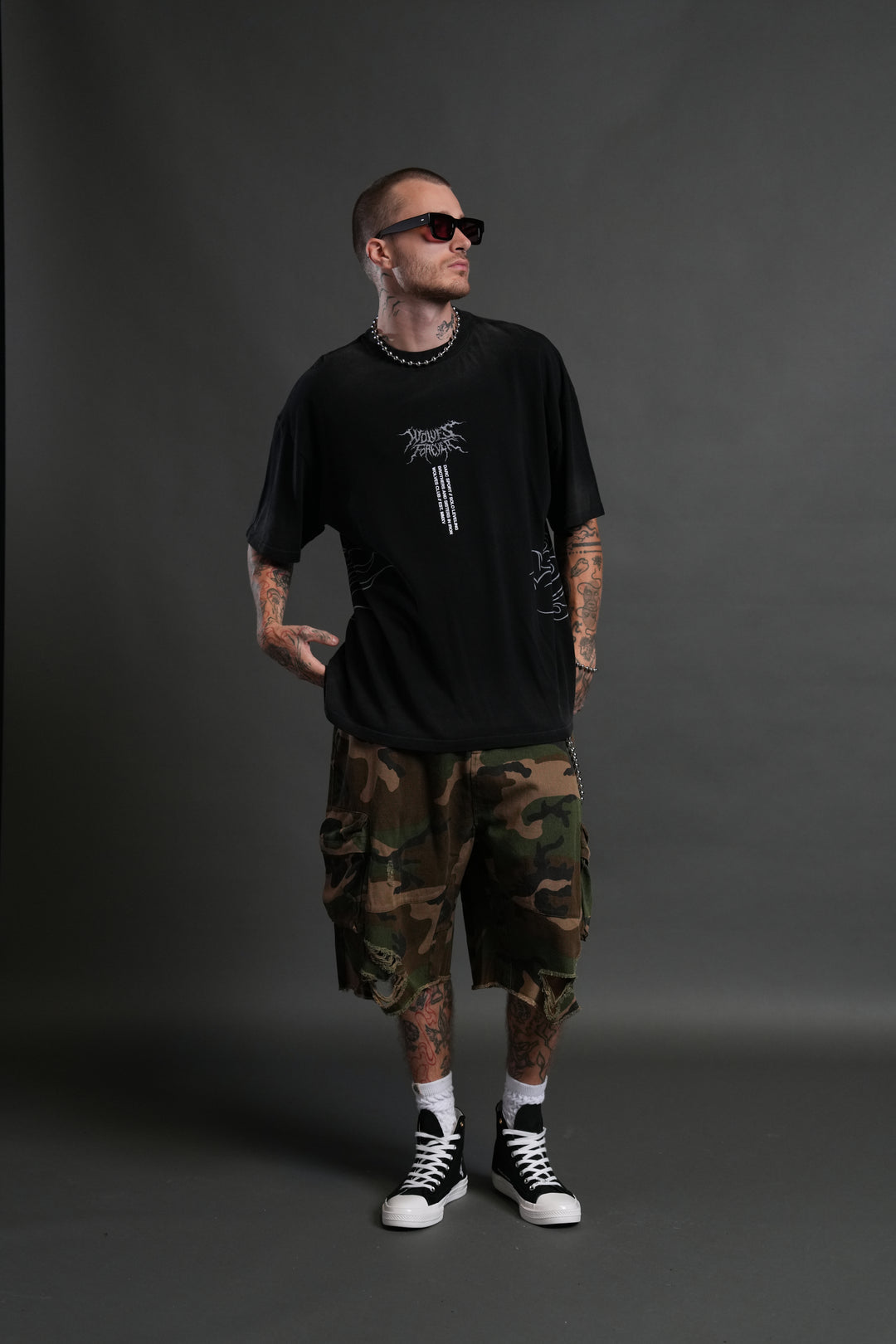 S-Rank "Premium" Oversized Tee in Black Drift Wash