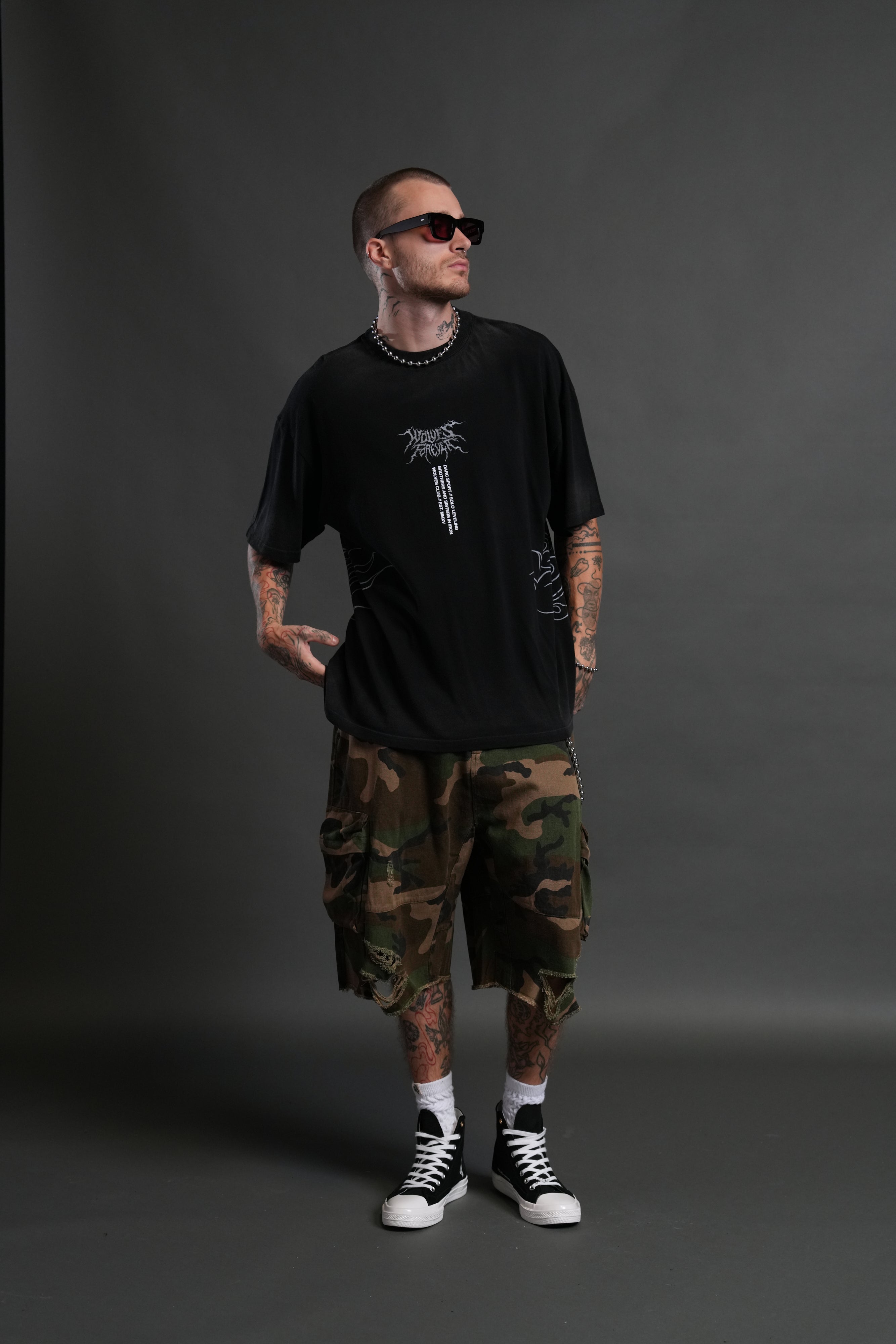 S-Rank "Premium" Oversized Tee in Black Drift Wash
