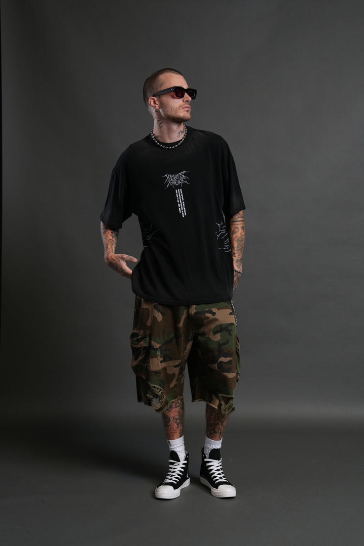 S-Rank "Premium" Oversized Tee in Black Drift Wash