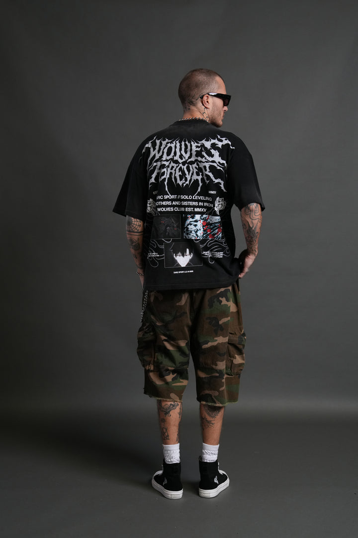 S-Rank "Premium" Oversized Tee in Black Drift Wash