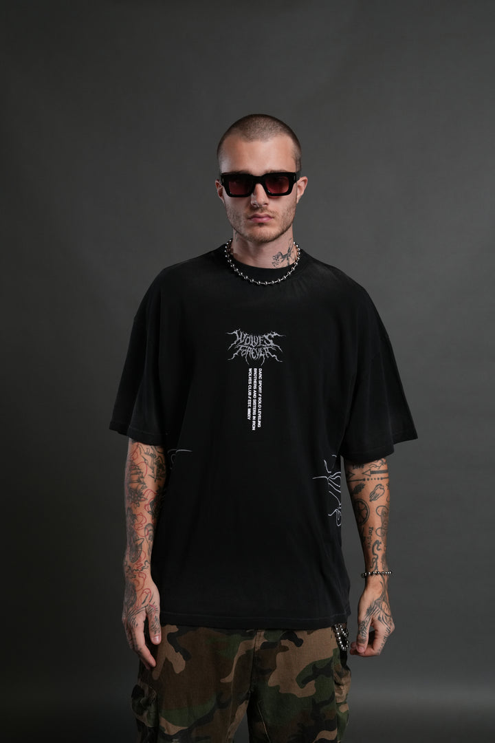 S-Rank "Premium" Oversized Tee in Black Drift Wash