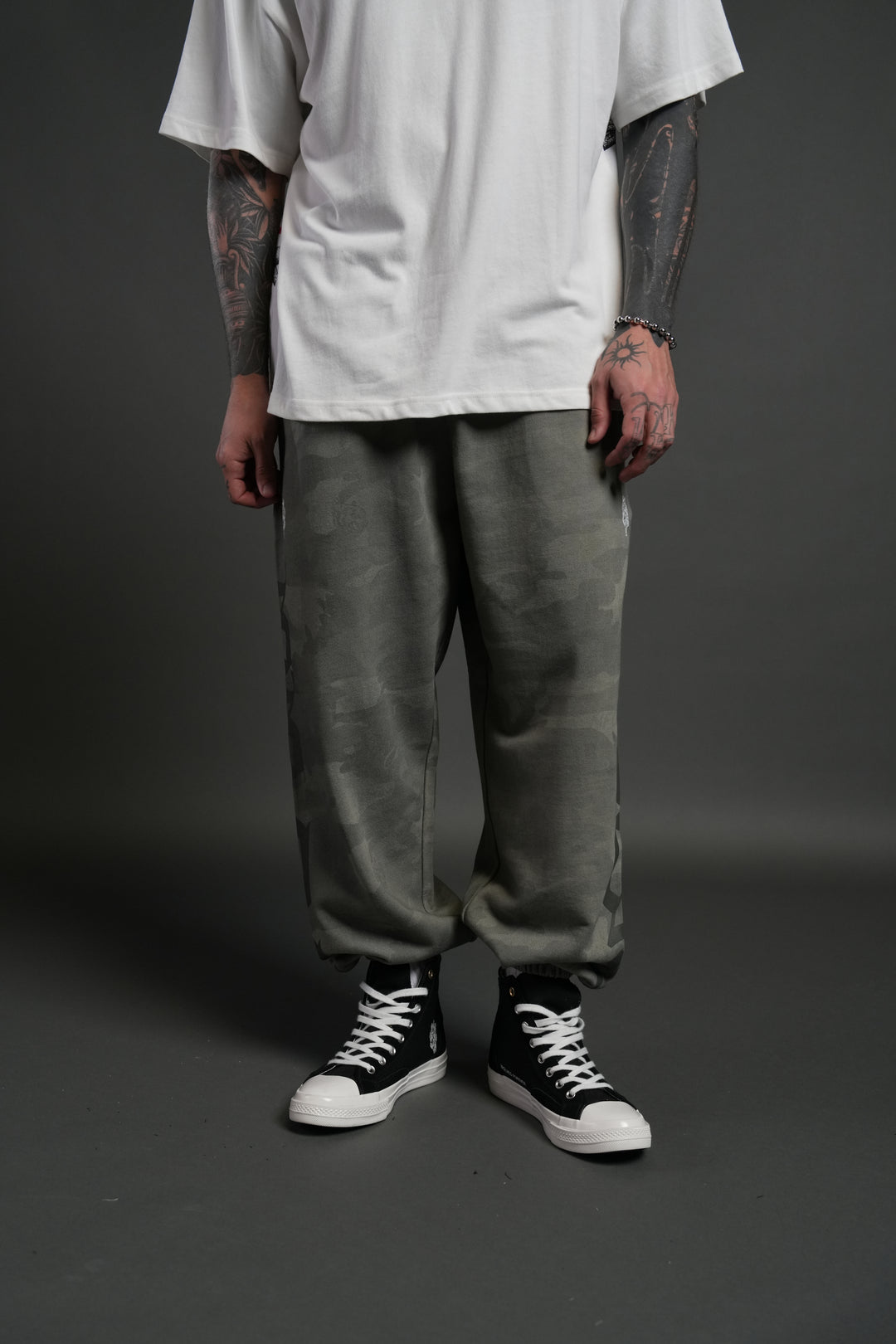 Our Mantra Lounger Sweat Pants in Lush Vintage Woodland Camo