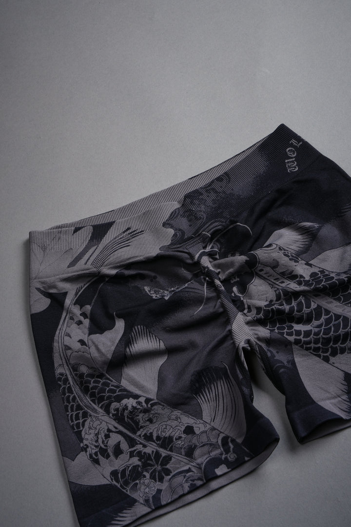 Darc Koi Harlow Soft Seamless Shorts in Serenity Black