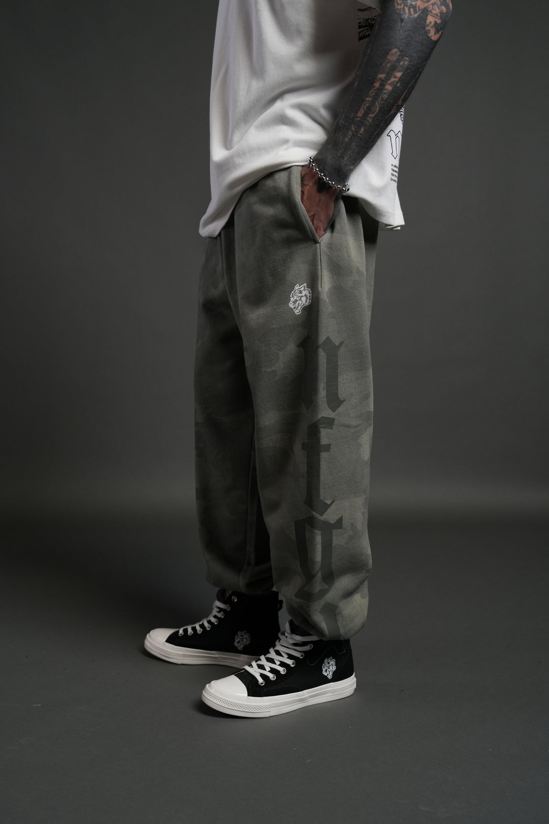 Our Mantra Lounger Sweat Pants in Lush Vintage Woodland Camo