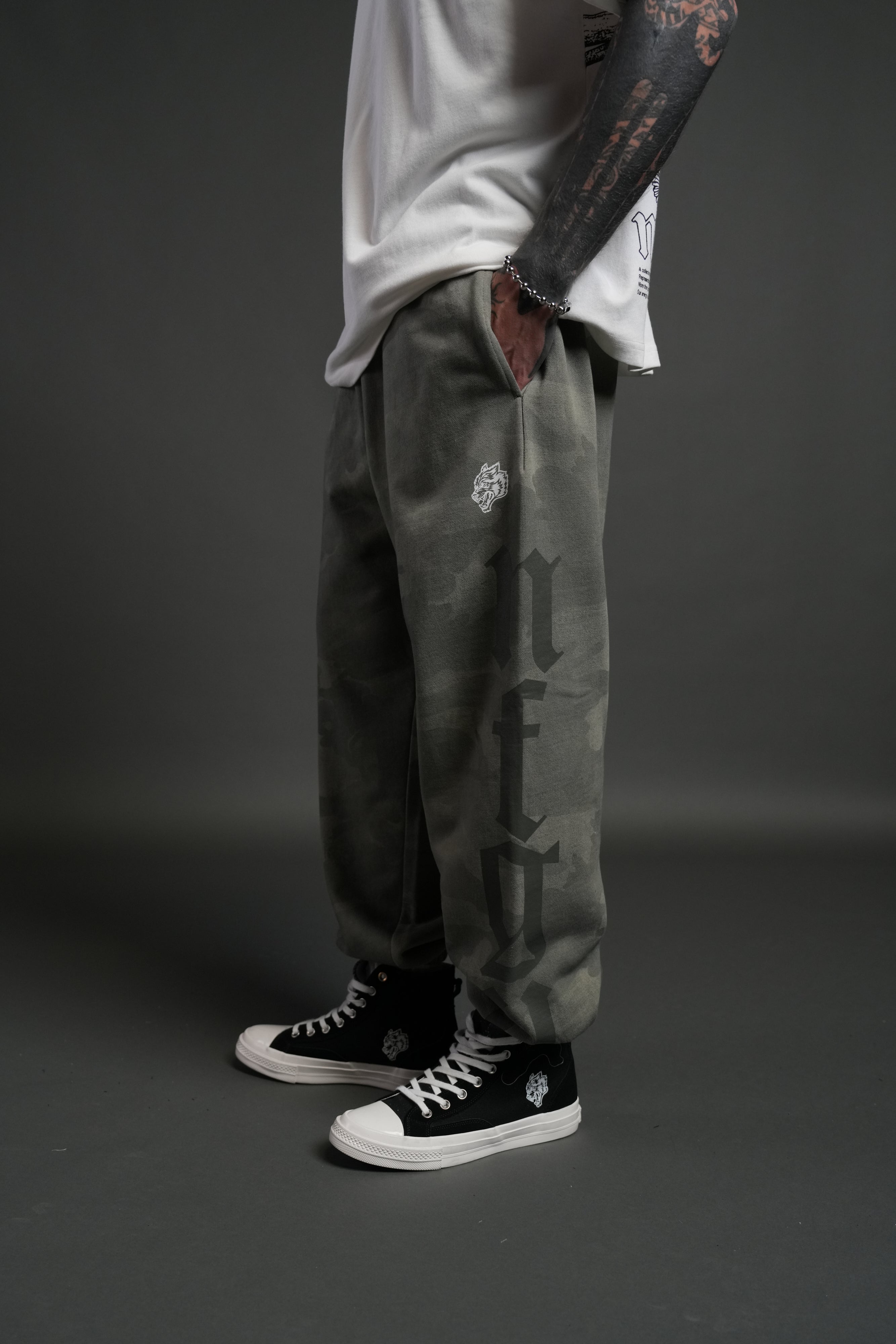 Our Mantra Lounger Sweat Pants in Lush Vintage Woodland Camo