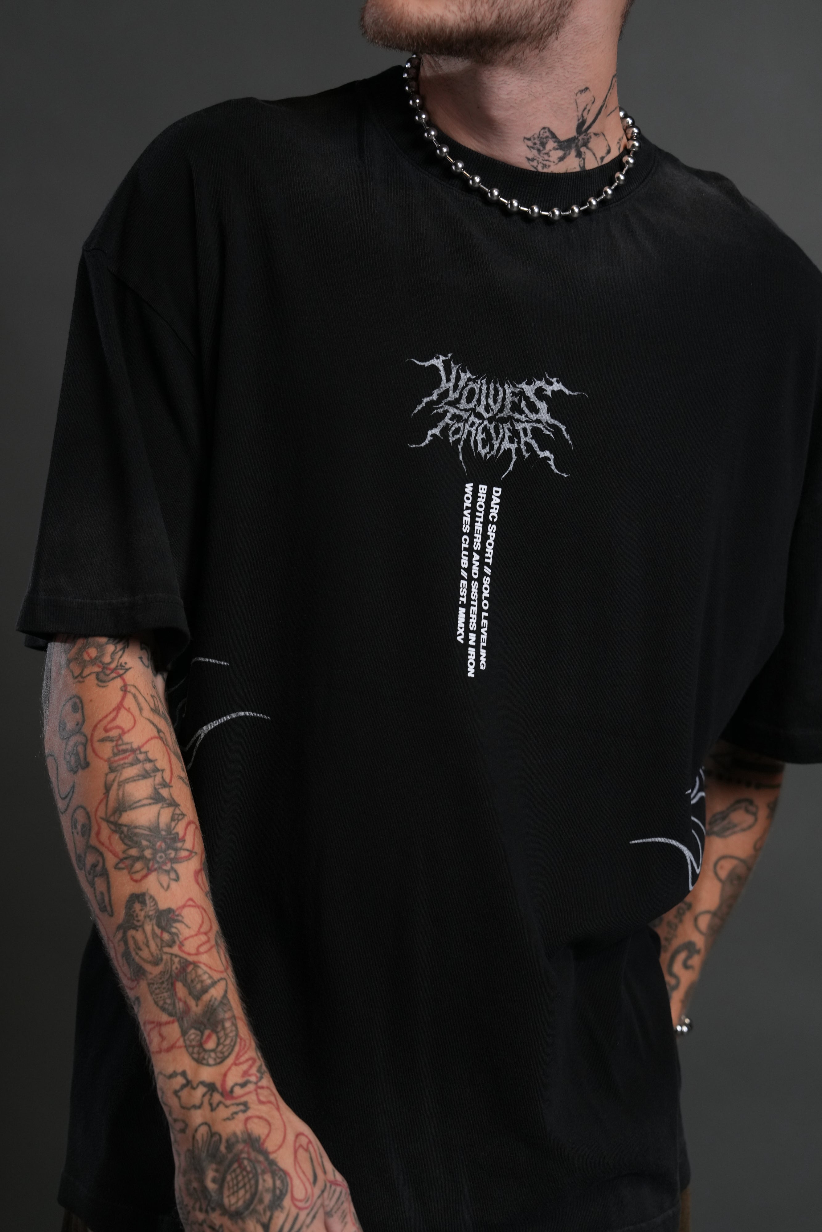S-Rank "Premium" Oversized Tee in Black Drift Wash