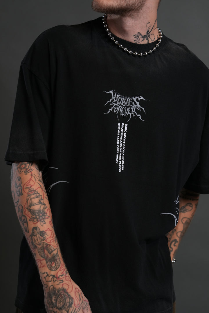 S-Rank "Premium" Oversized Tee in Black Drift Wash