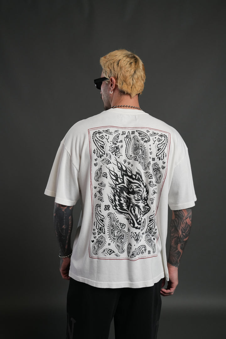 Western V2 "Premium" Oversized Tee in Cream