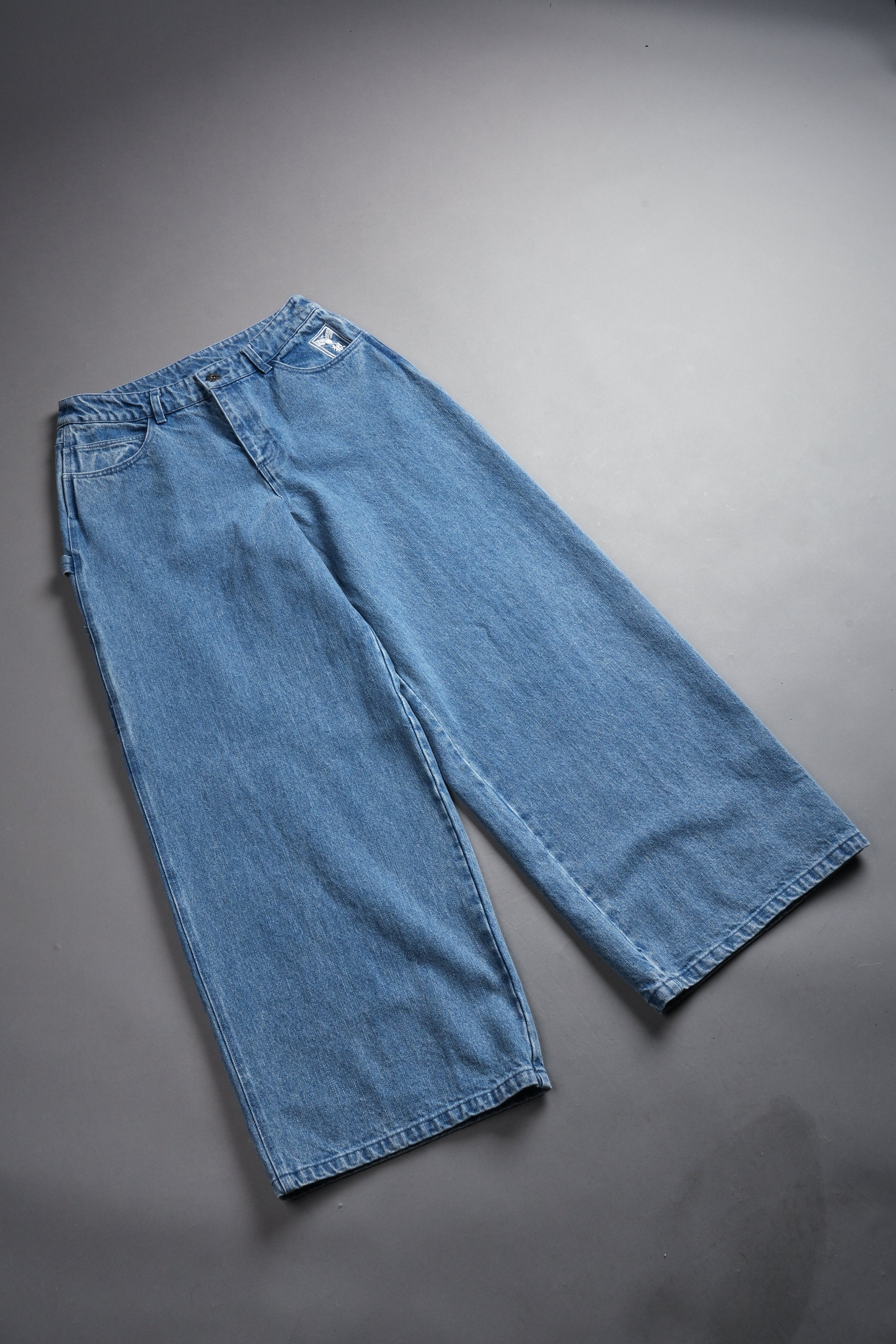 Sakura Forever Wide Leg Carpenter Denim in Light Wash