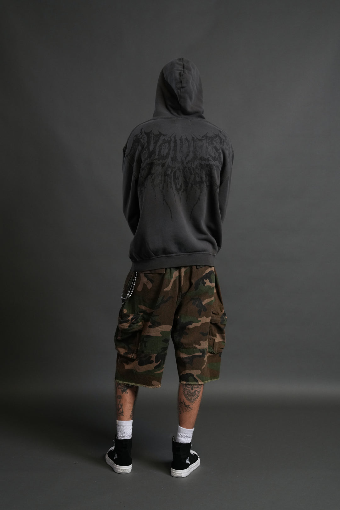 Statue of God "Pierce" Hoodie in Wolf Gray Drift Wash