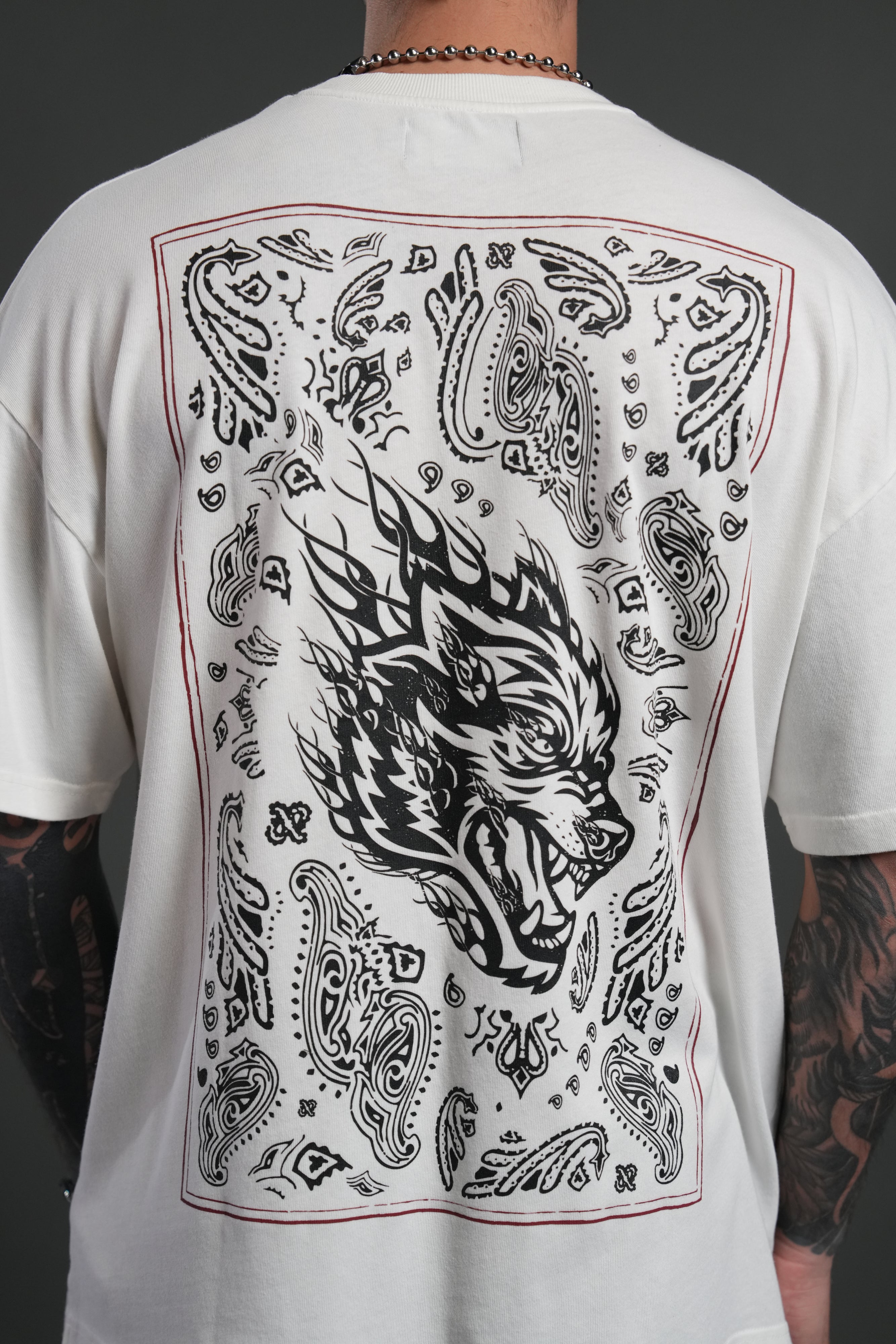 Western V2 "Premium" Oversized Tee in Cream