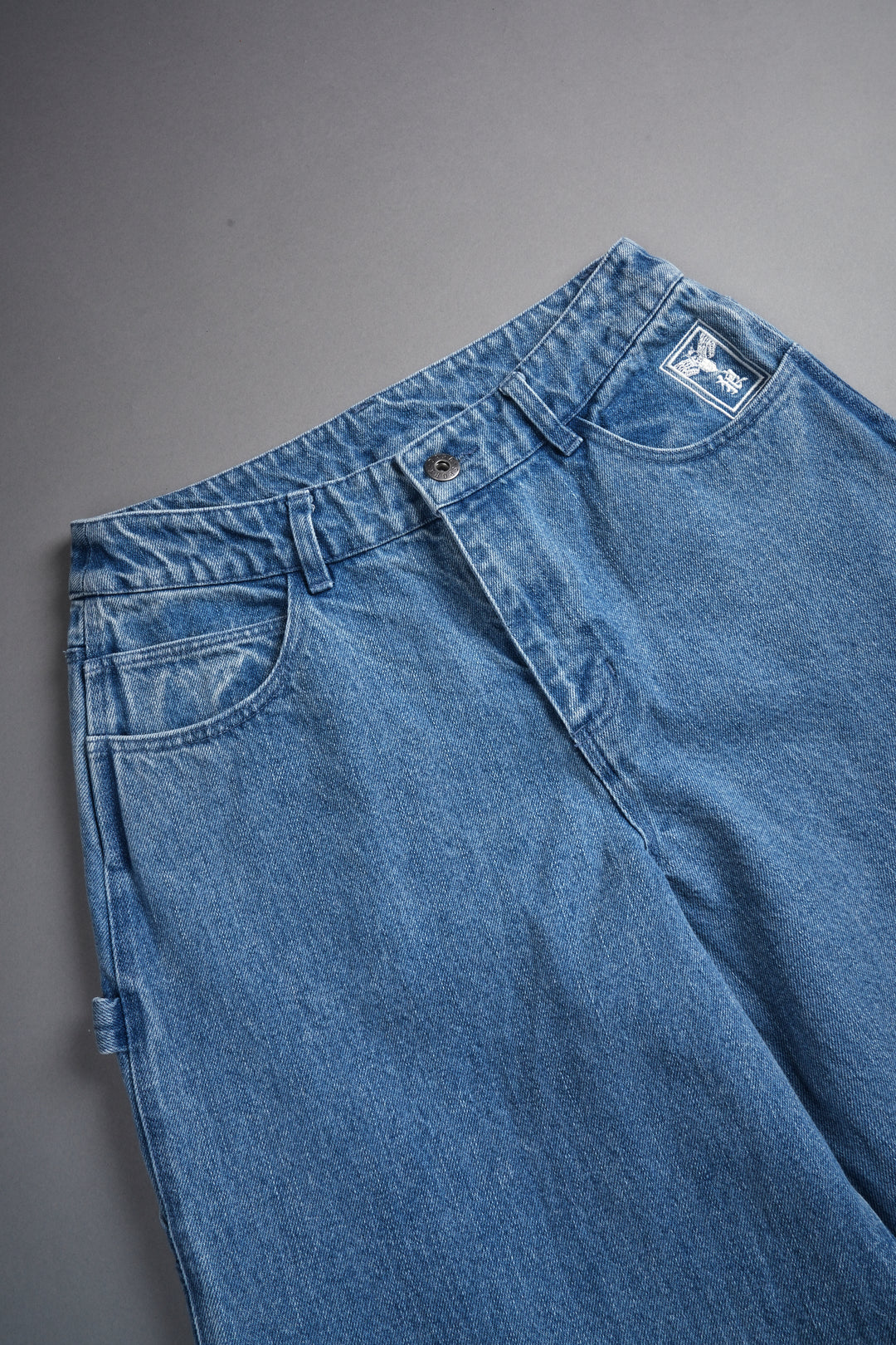 Sakura Forever Wide Leg Carpenter Denim in Light Wash