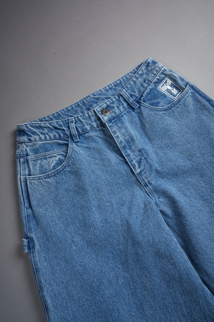 Sakura Forever Wide Leg Carpenter Denim in Light Wash