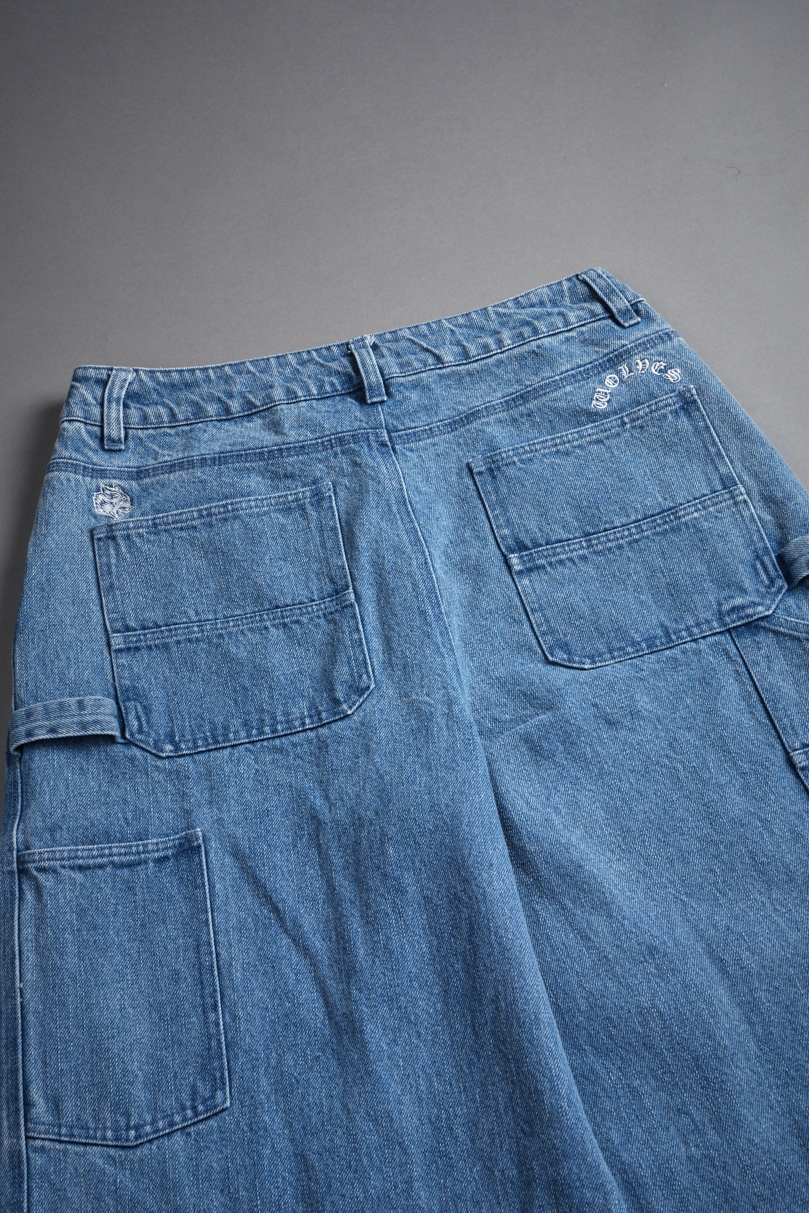Sakura Forever Wide Leg Carpenter Denim in Light Wash