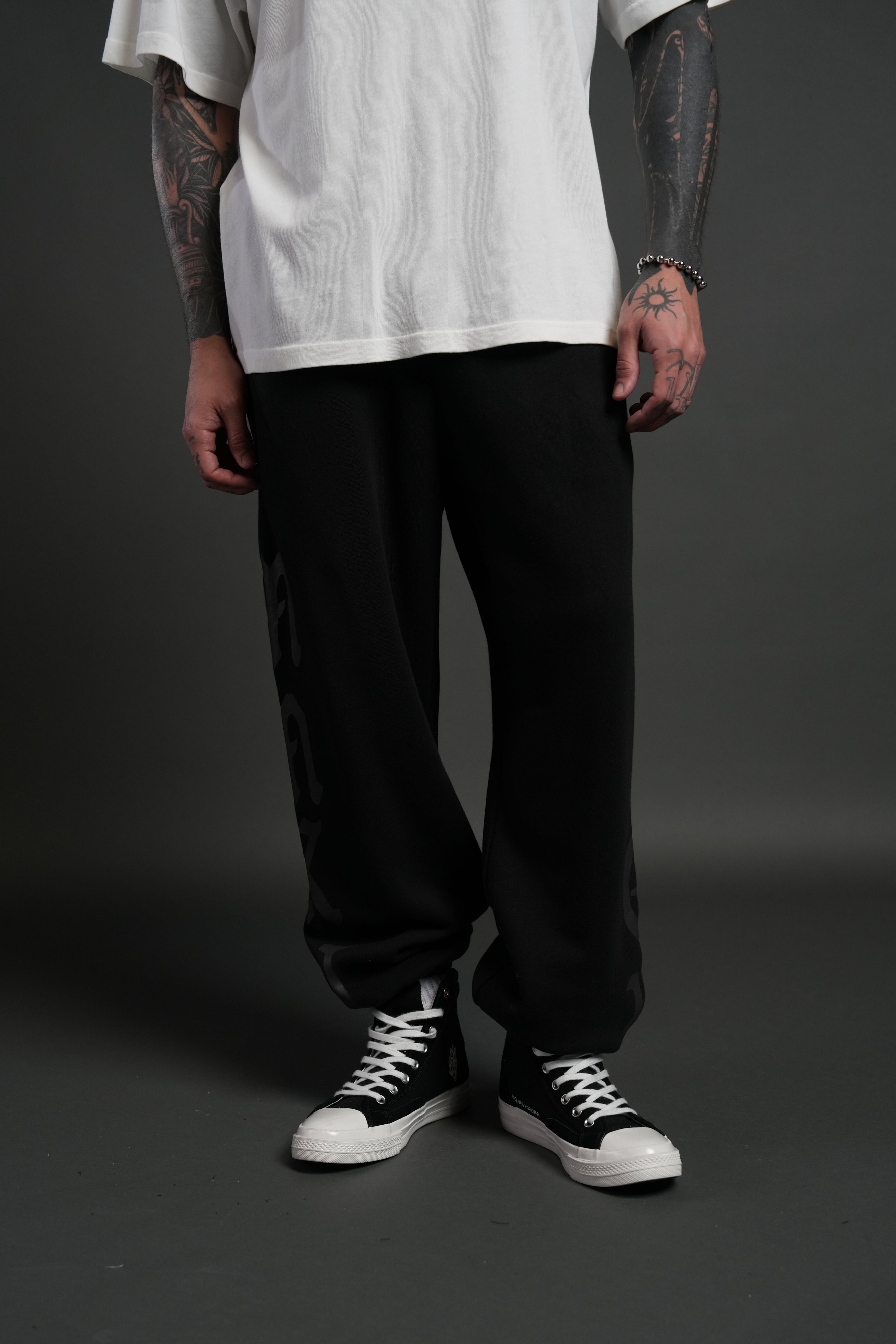 Stone Code Lightweight Lounger Sweat Pants in Black