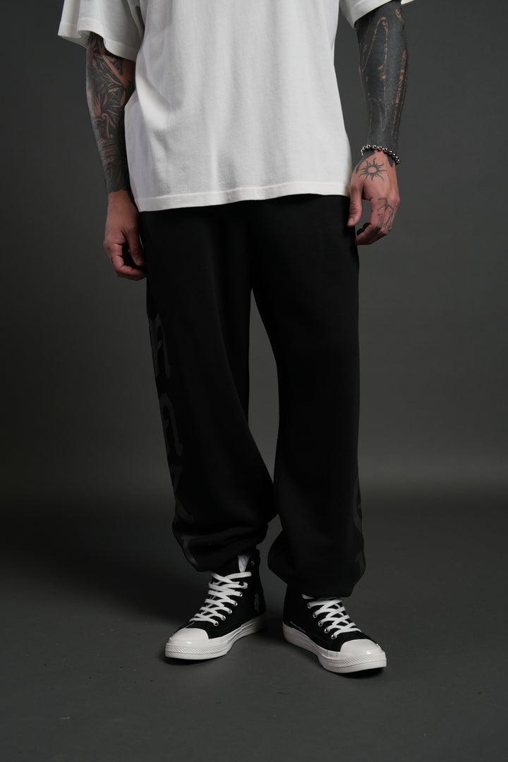 Stone Code Lightweight Lounger Sweat Pants in Black