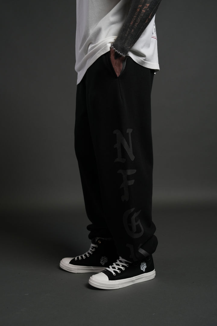 Stone Code Lightweight Lounger Sweat Pants in Black