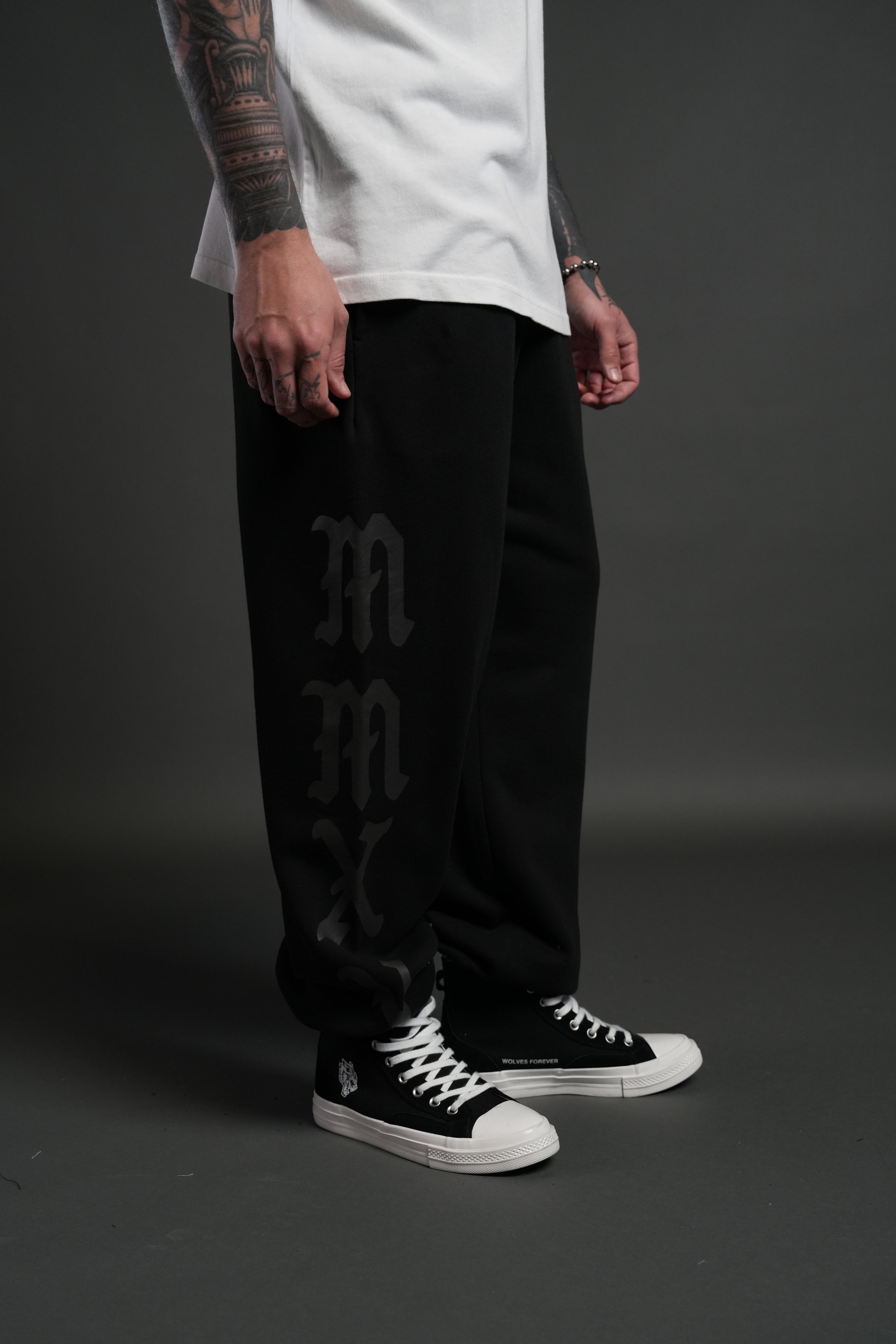 Stone Code Lightweight Lounger Sweat Pants in Black