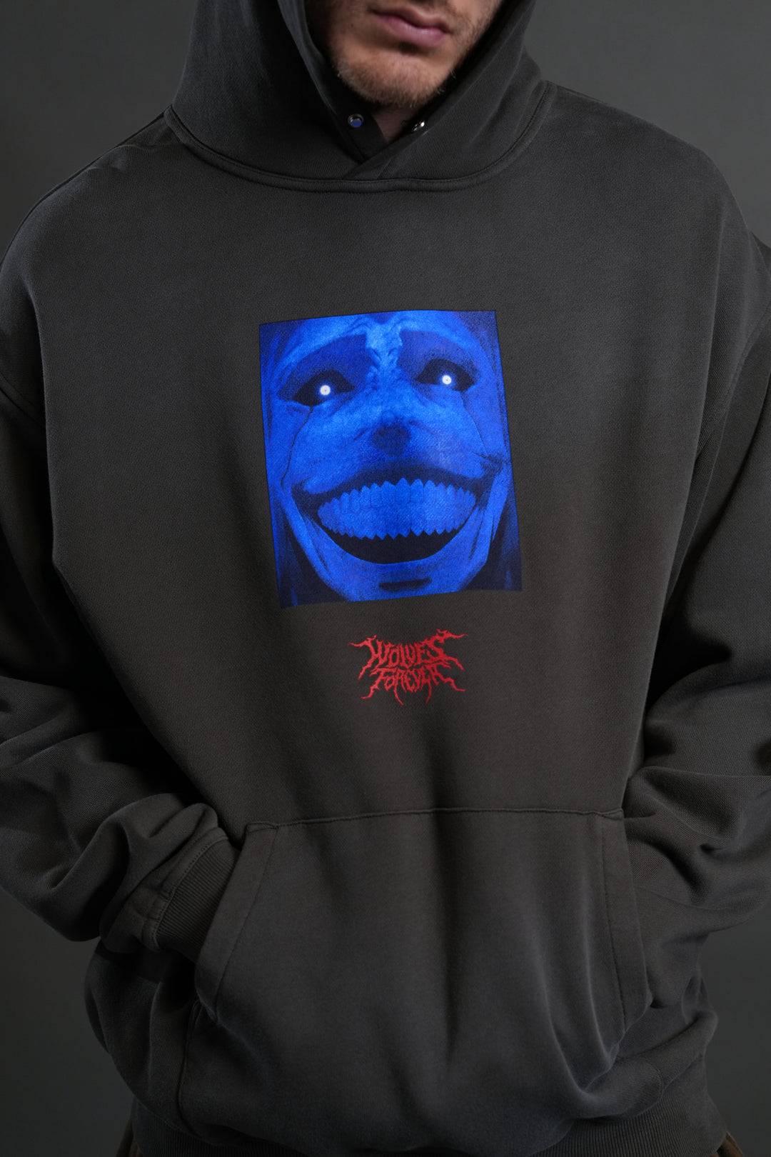 Statue of God "Pierce" Hoodie in Wolf Gray Drift Wash