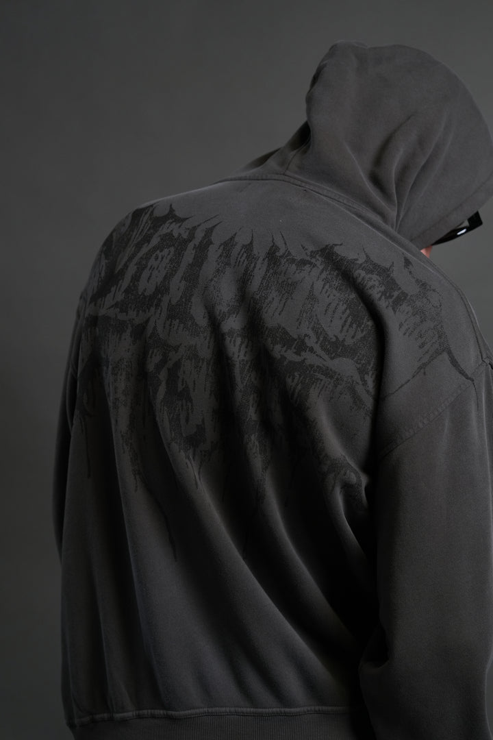 Statue of God "Pierce" Hoodie in Wolf Gray Drift Wash