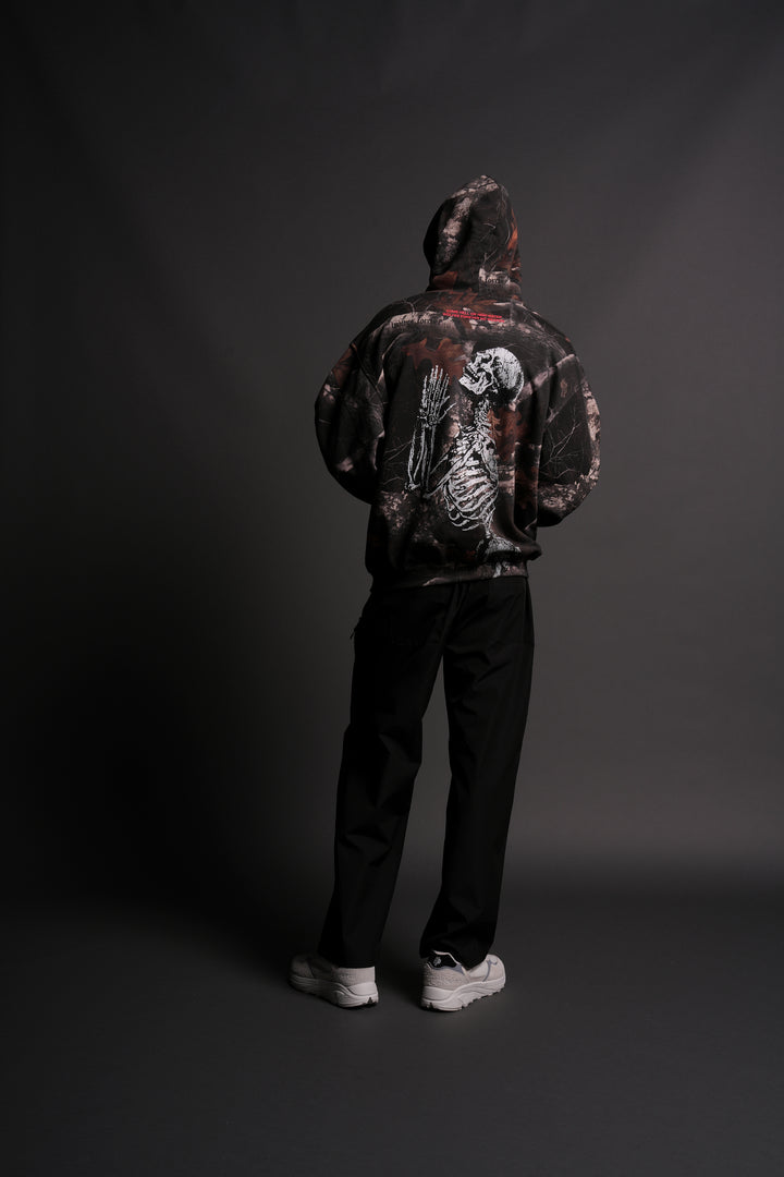 No Weapon Shall Prosper "Pierce" Hoodie in  Darc Brown Woodland Camo