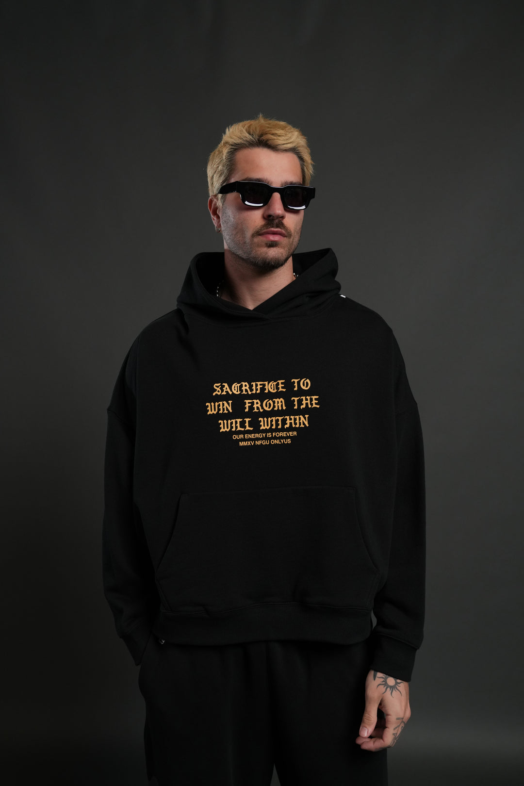 The Will Within Grunge "Gage Box Cut" Hoodie in Black