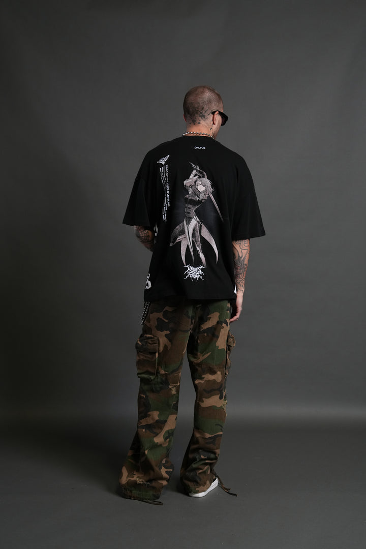 Cha Hae-In "Side By Side" Series Premium Oversized Tee in Black