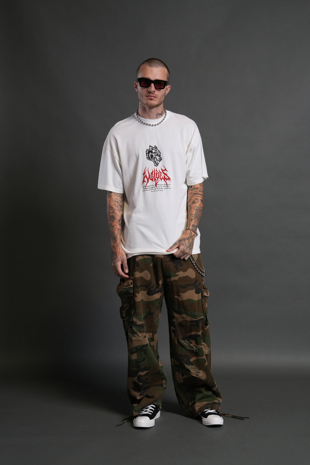 Shadow Shaman "Premium" Oversized Tee in Cream