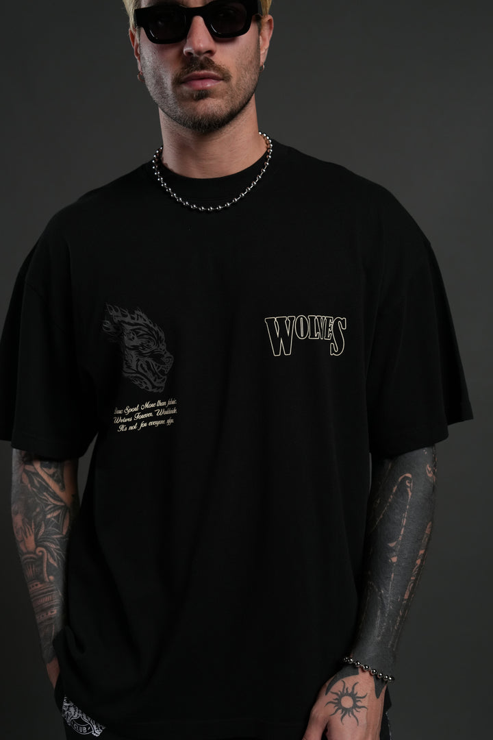Western V2 "Premium" Oversized Tee in Black