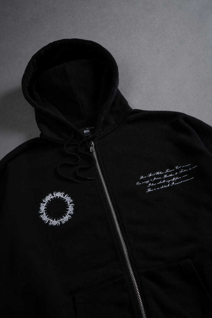 Rise To Darkness "Chambers" Zip Hoodie in Black