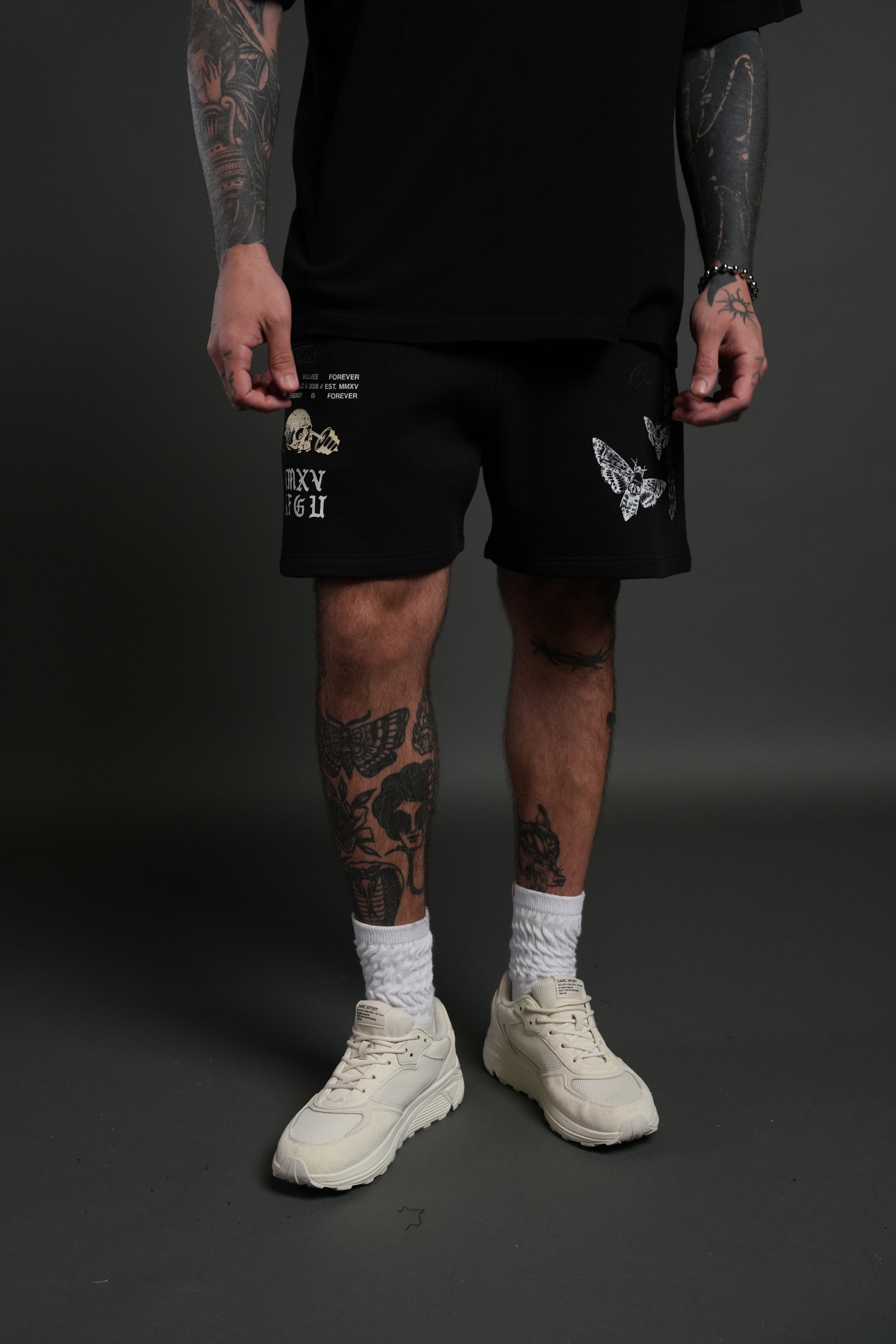 Hollow Virtue Post Lounge Sweat Shorts in Black – DarcSport
