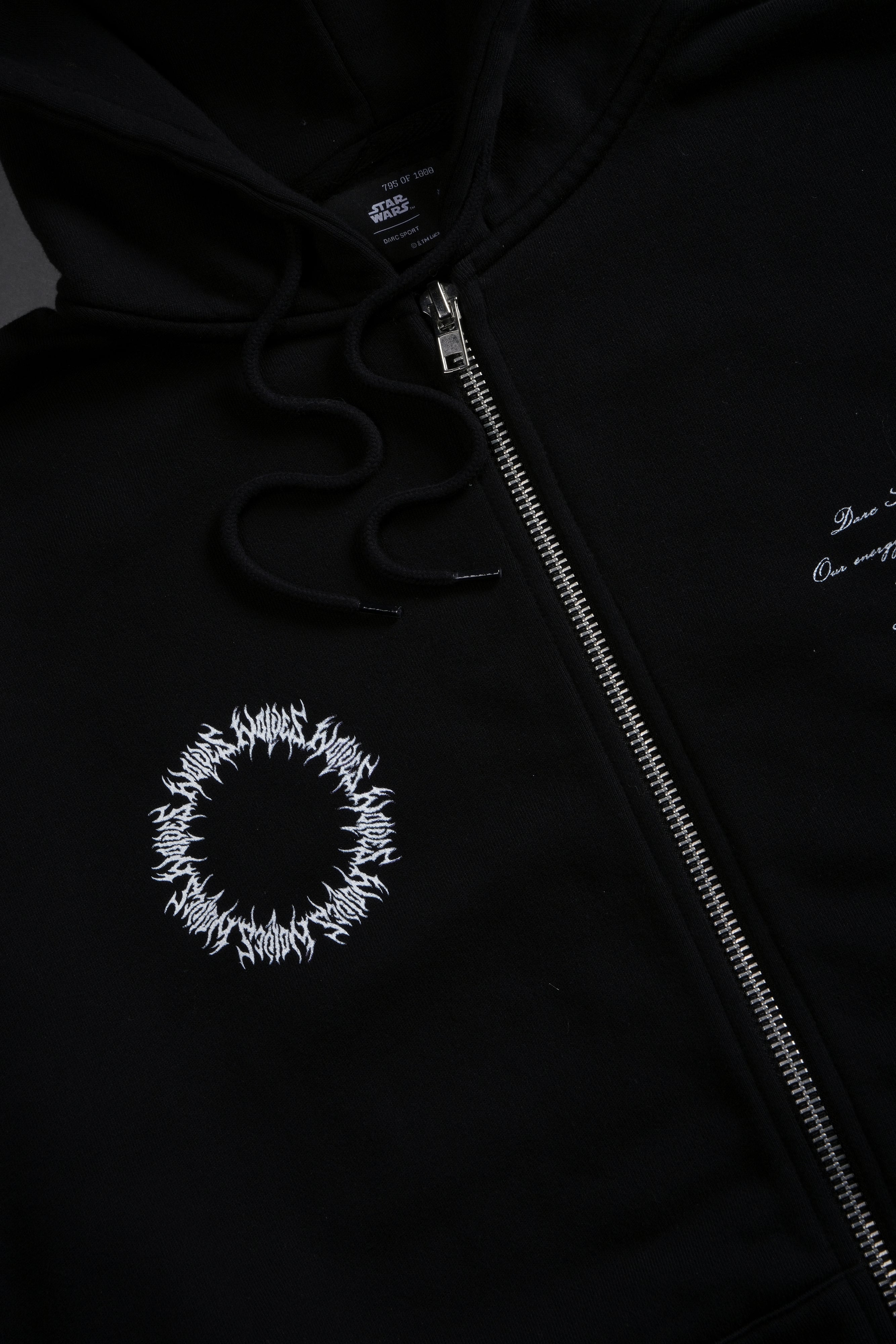 Rise To Darkness "Chambers" Zip Hoodie in Black