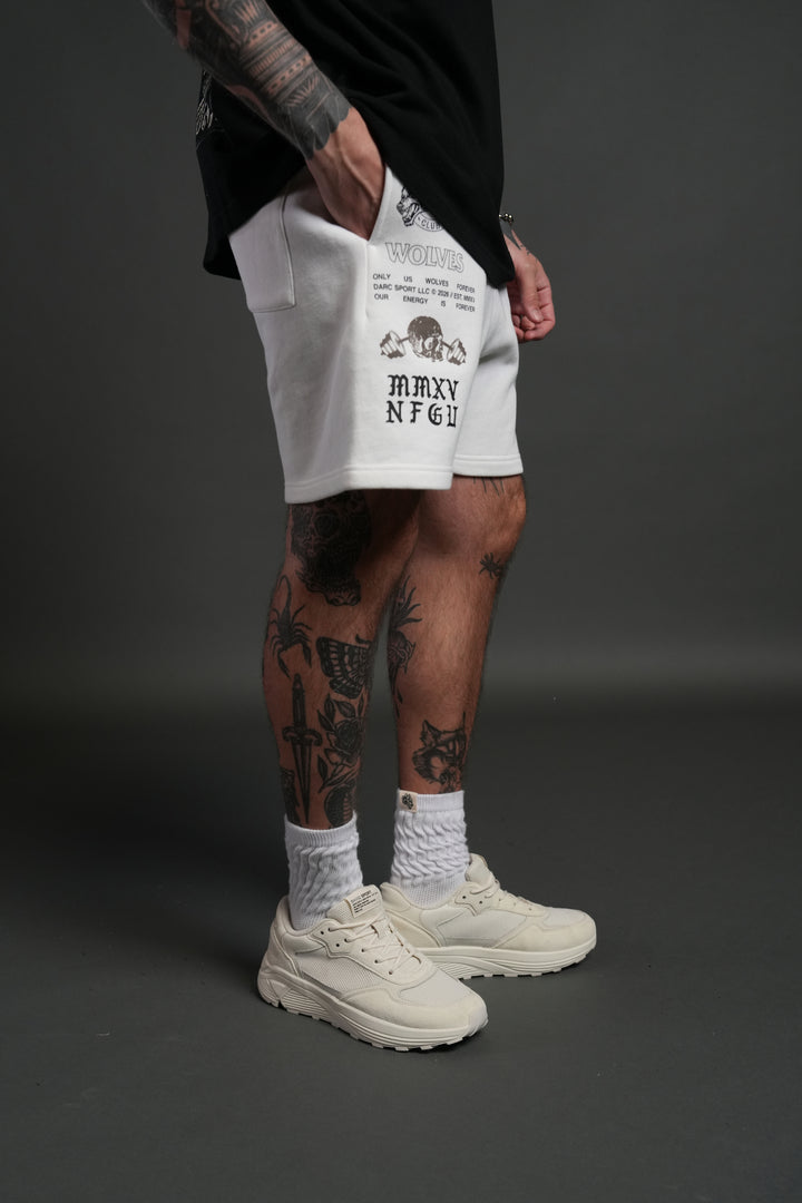 Hollow Virtue Post Lounge Sweat Shorts in Cream