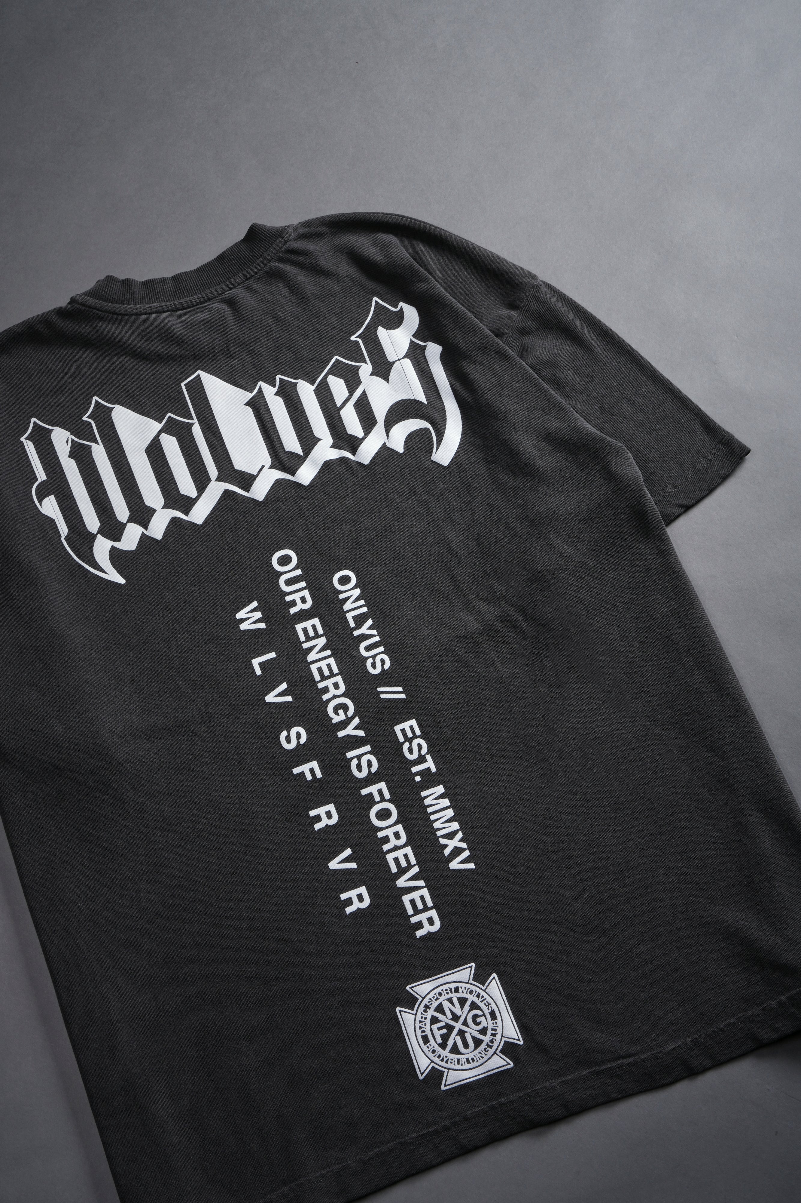 World Of Darcness "Premium" Oversized Tee in Wolf Gray