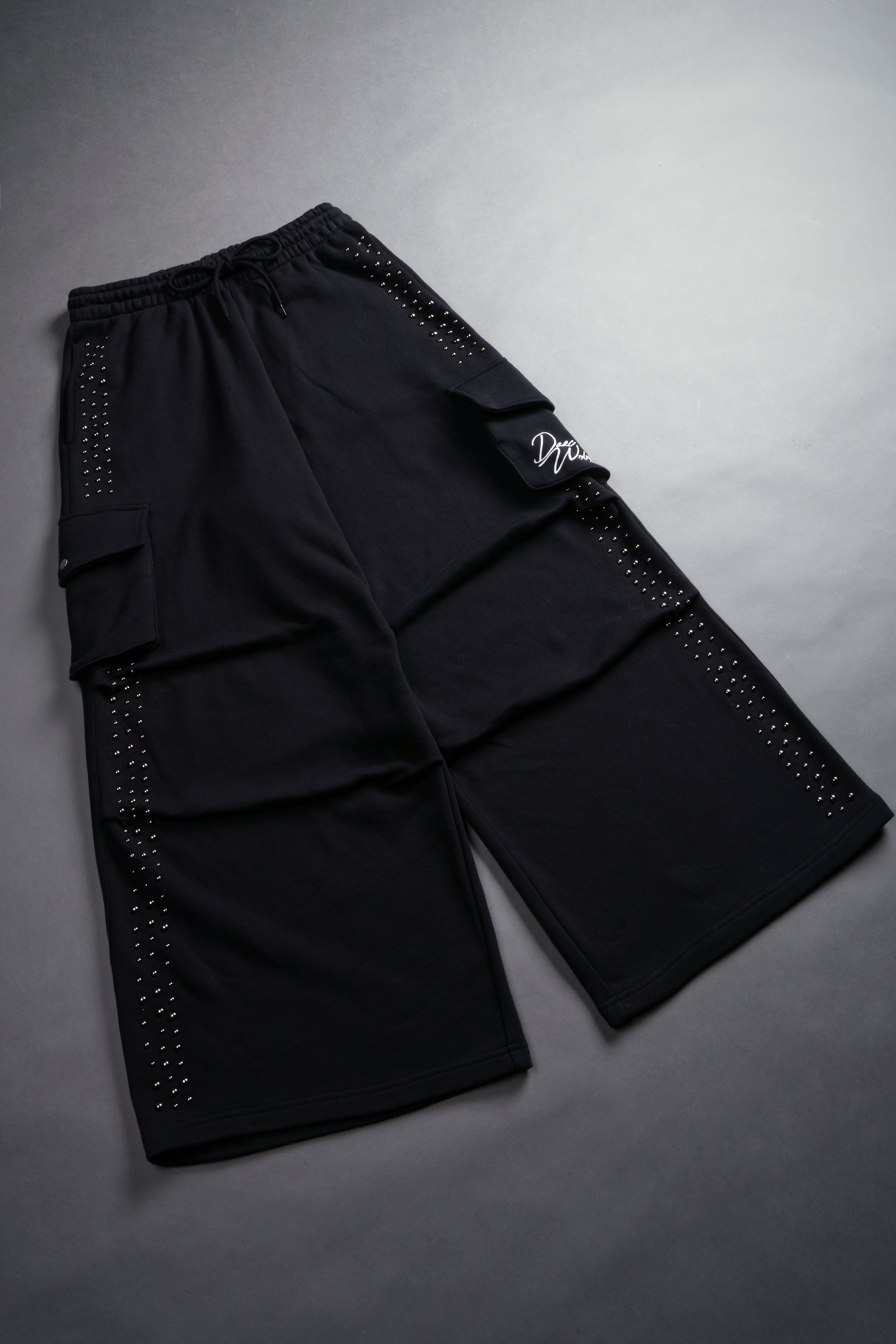 Darc Stud Mia Cargo Sweat Pants in Black