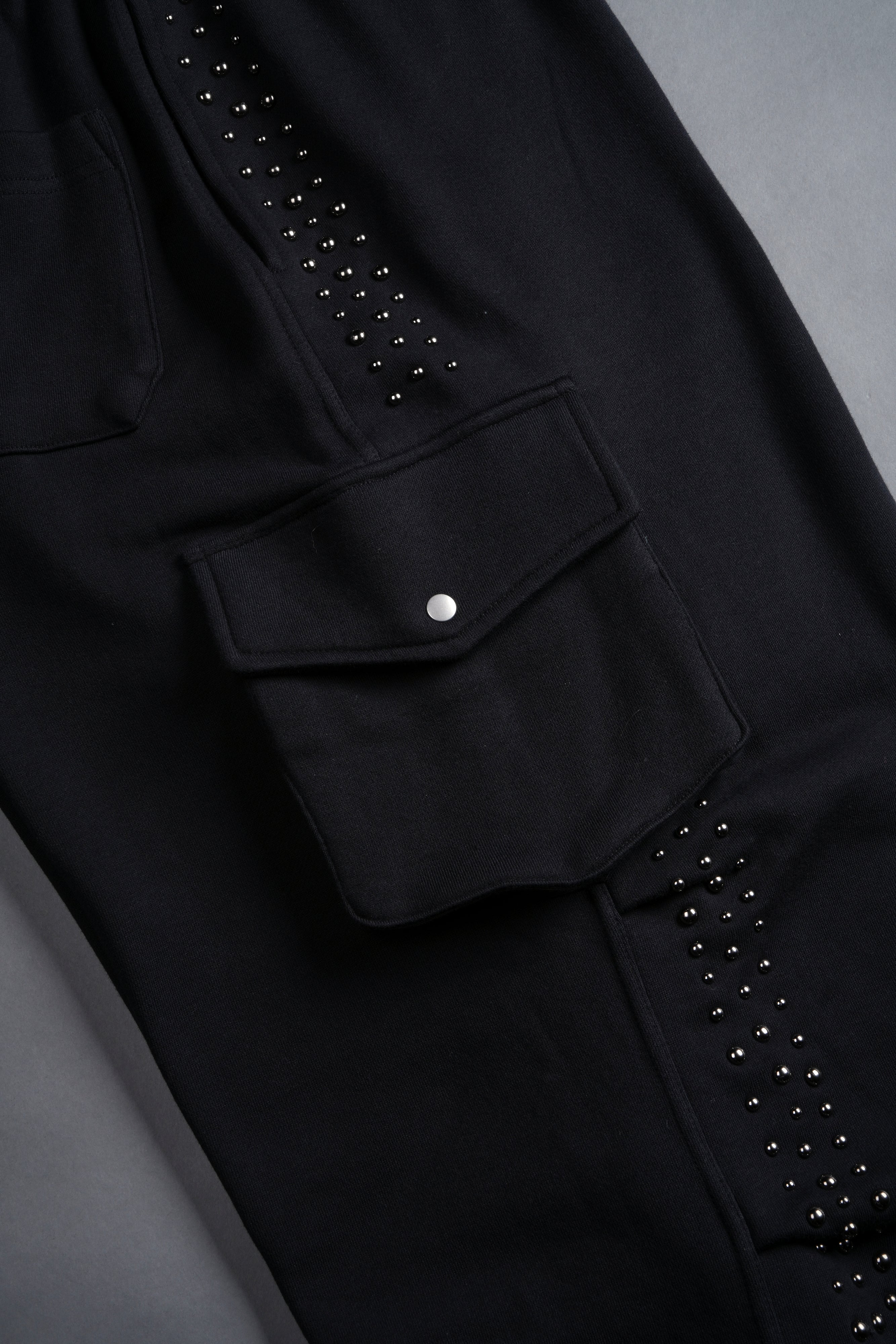 Darc Stud Mia Cargo Sweat Pants in Black