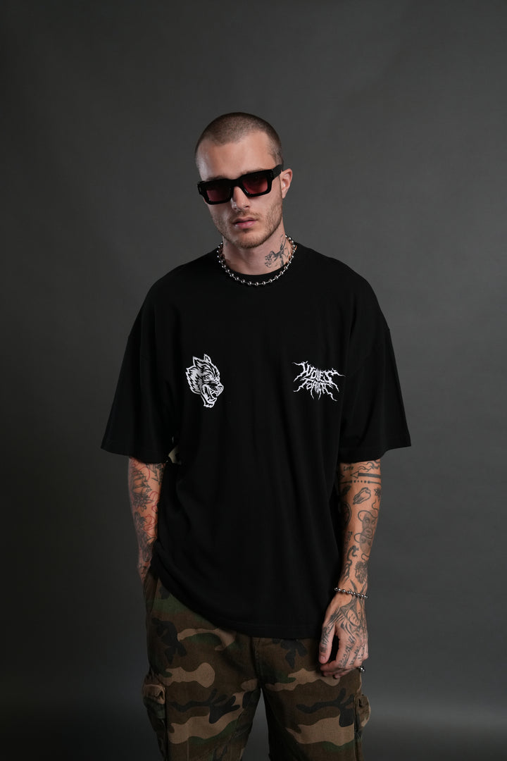 Igris "Side By Side" Series Premium Oversized Tee in Black