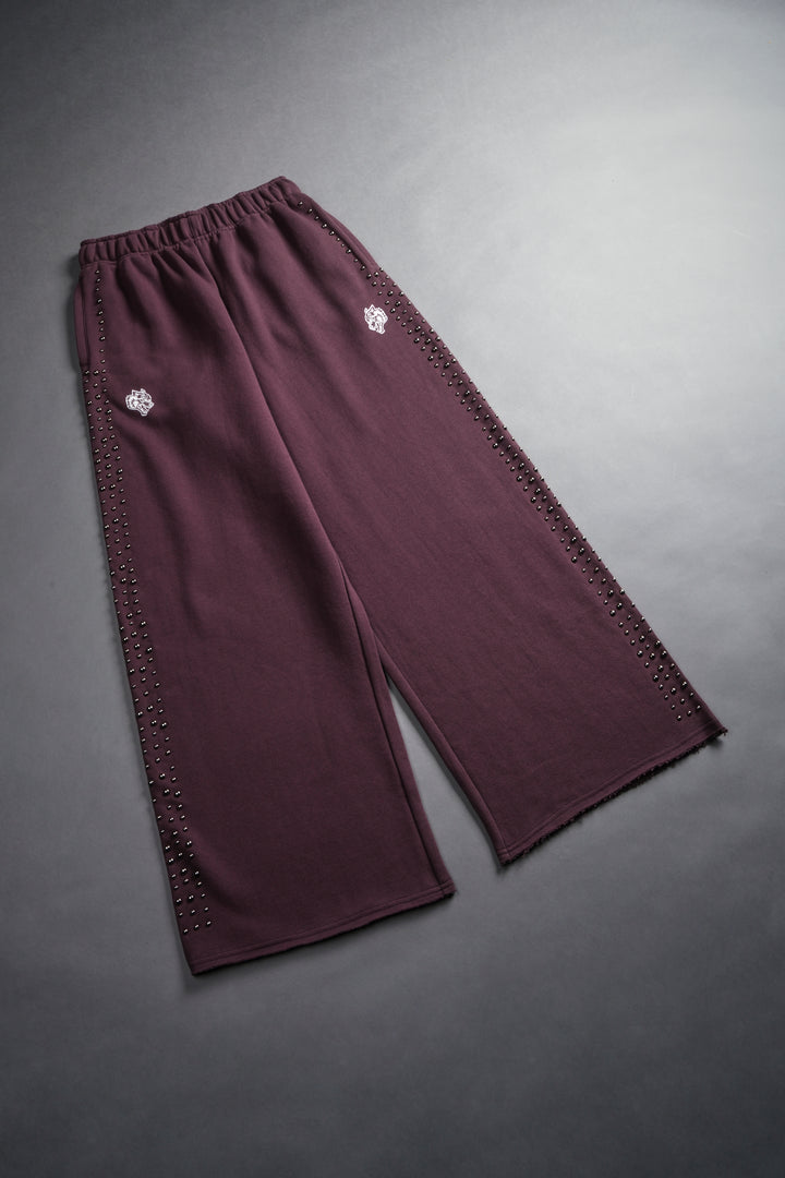 Dual Wolf Stud Durst Sweats V2 in Darc Purple