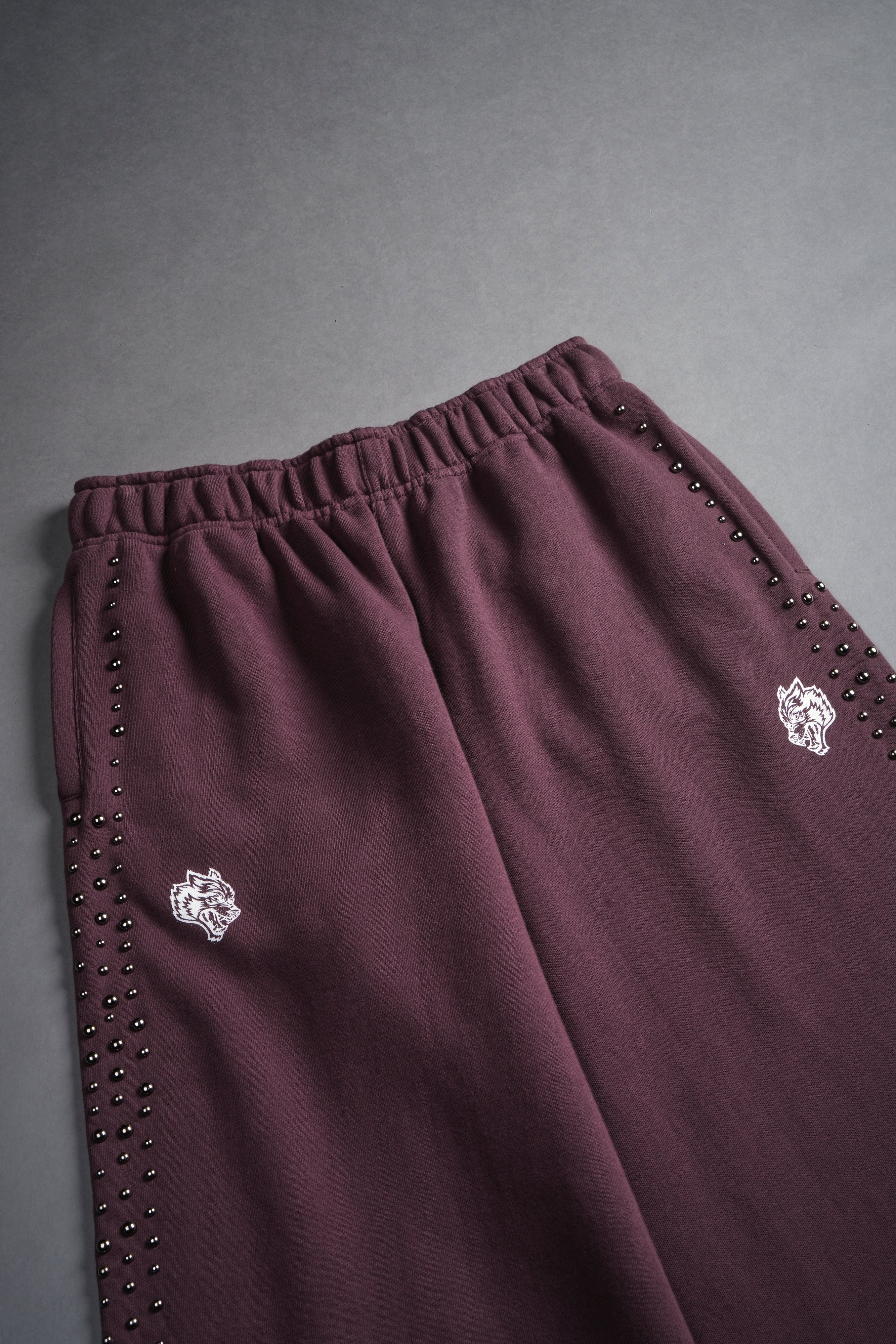 Dual Wolf Stud Durst Sweats V2 in Darc Purple