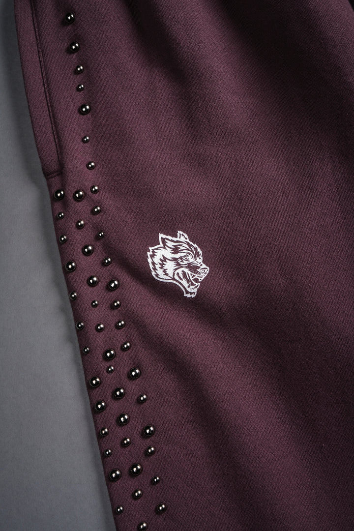 Dual Wolf Stud Durst Sweats V2 in Darc Purple