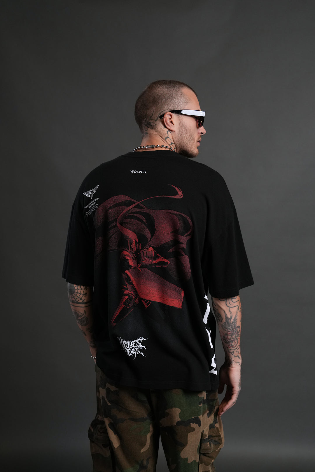 Igris "Side By Side" Series Premium Oversized Tee in Black