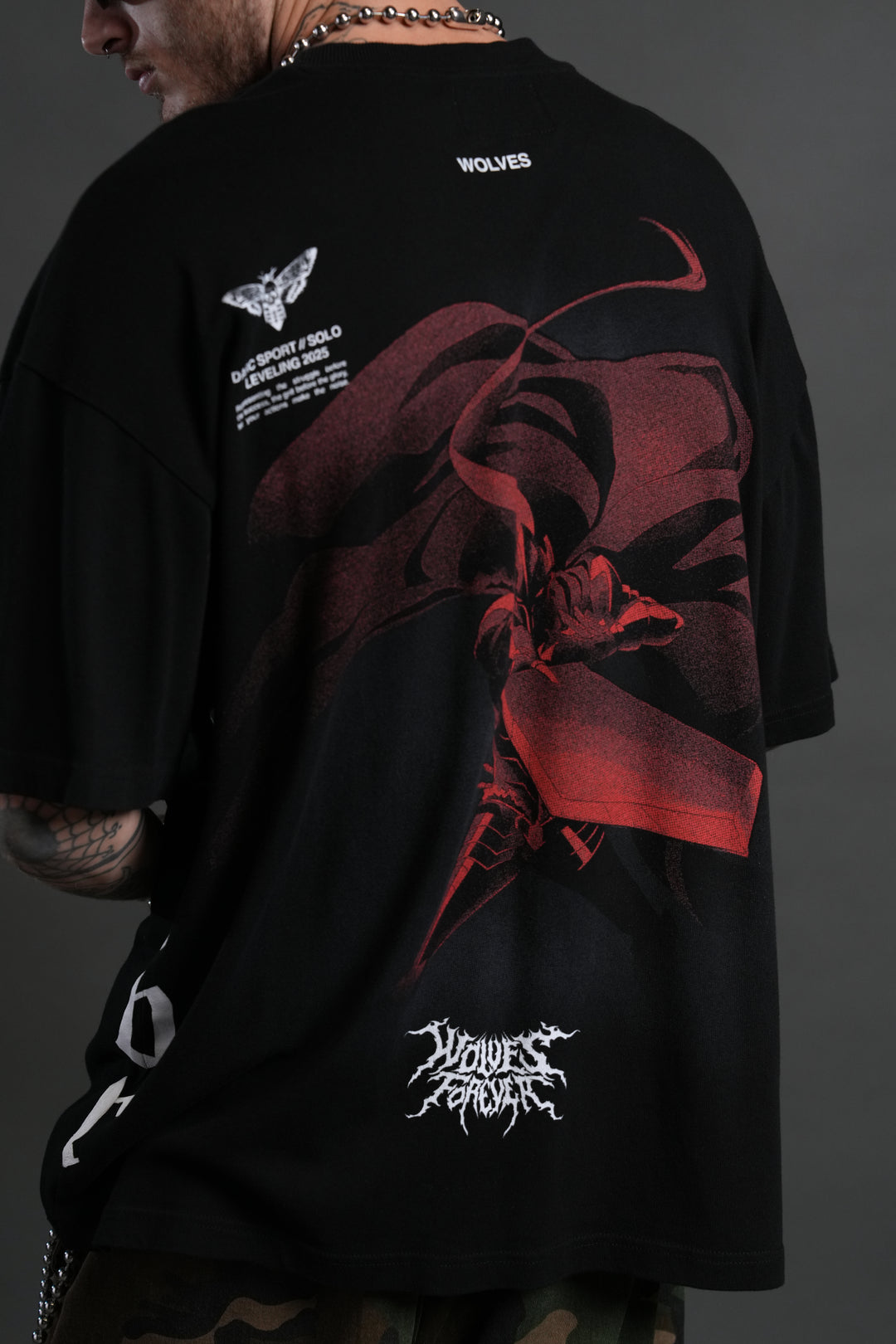 Igris "Side By Side" Series Premium Oversized Tee in Black