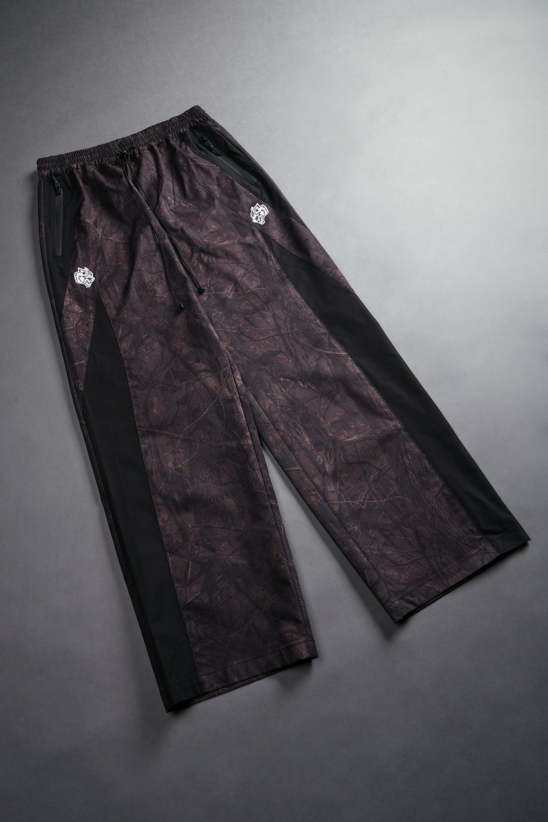 Dual Brolic Unisex Track Pants in Brown Driftwood Forest Camo