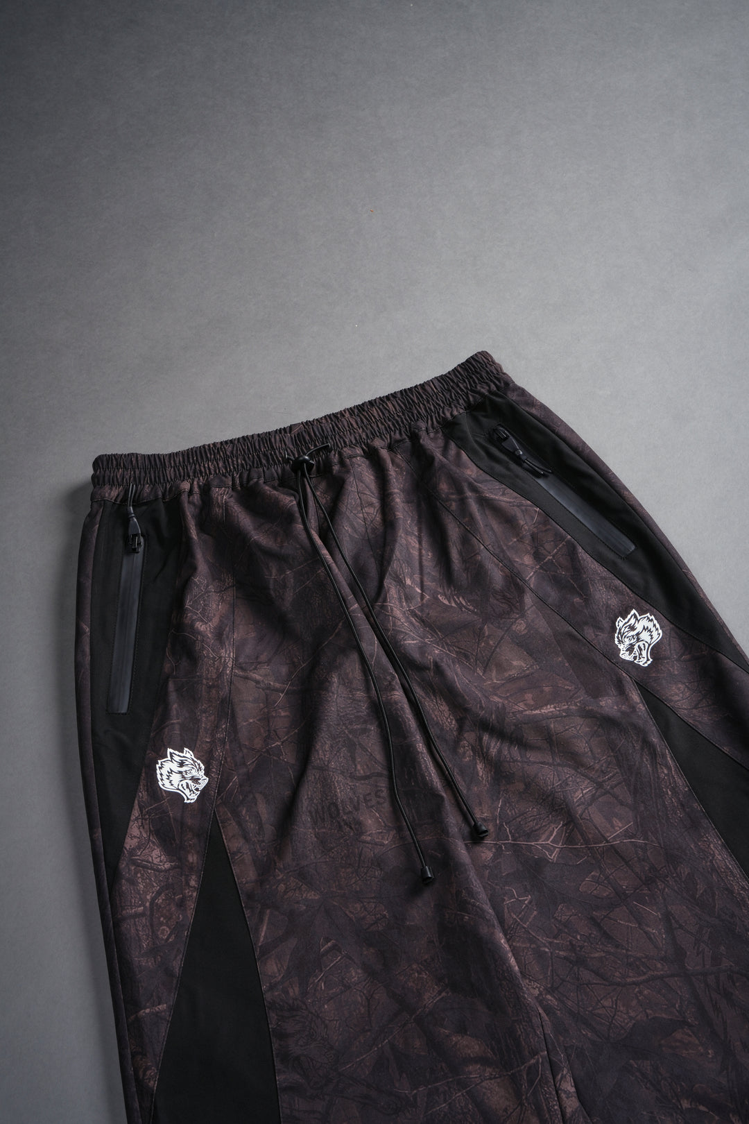 Dual Brolic Unisex Track Pants in Brown Driftwood Forest Camo