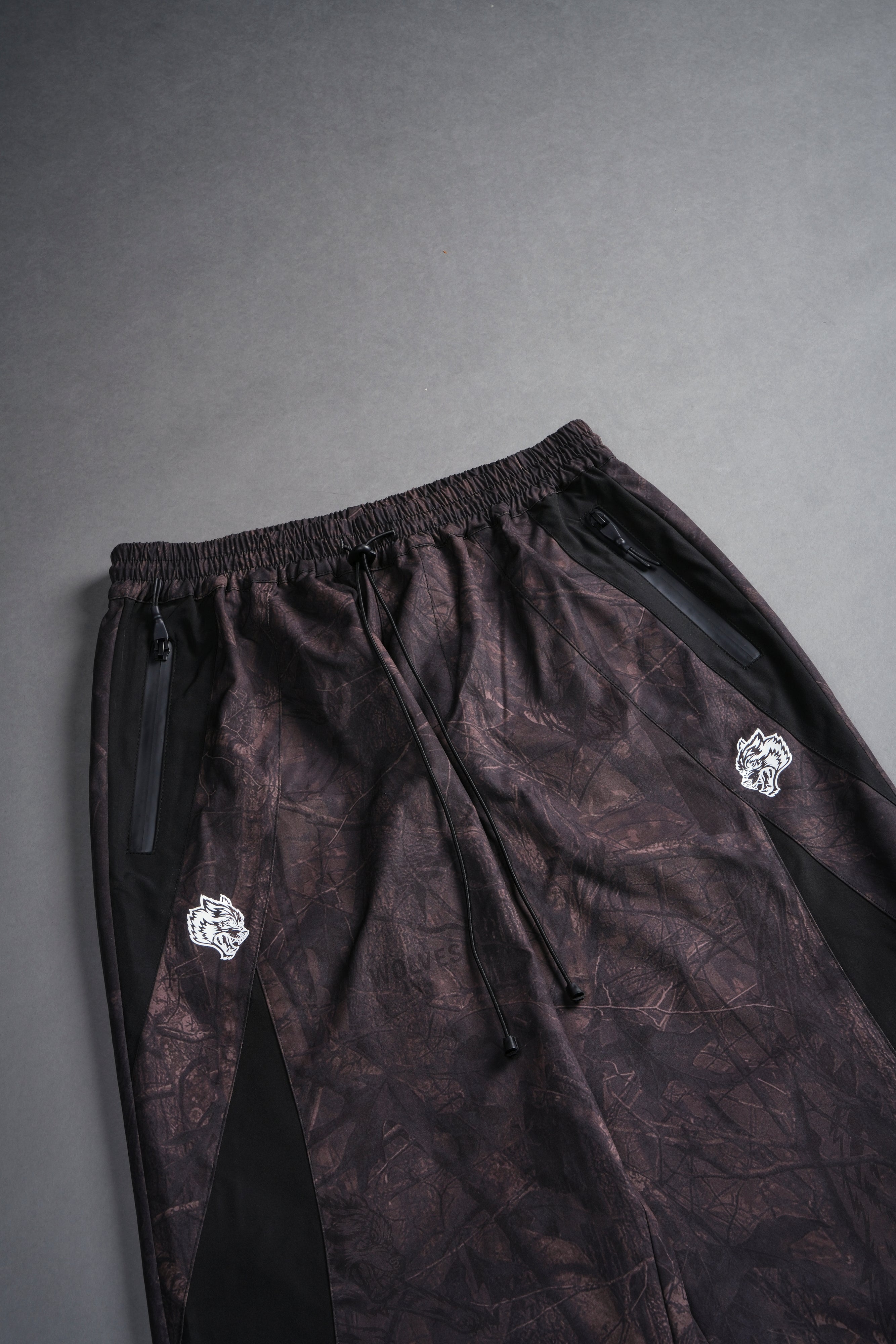 Dual Brolic Unisex Track Pants in Brown Driftwood Forest Camo