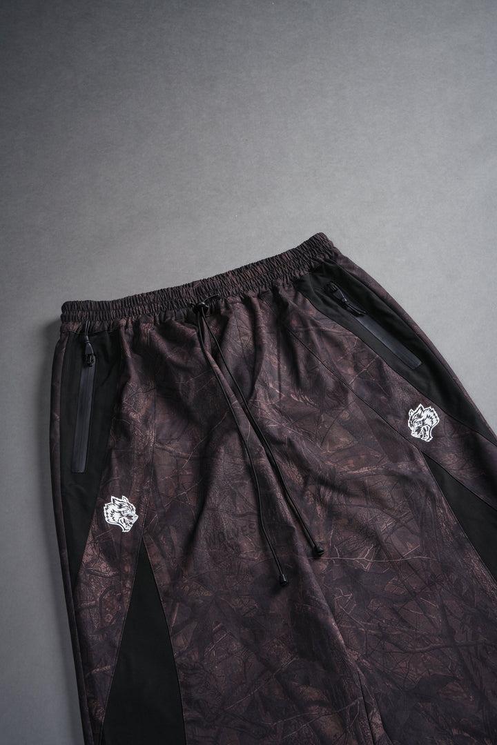 Dual Brolic Unisex Track Pants in Brown Driftwood Forest Camo