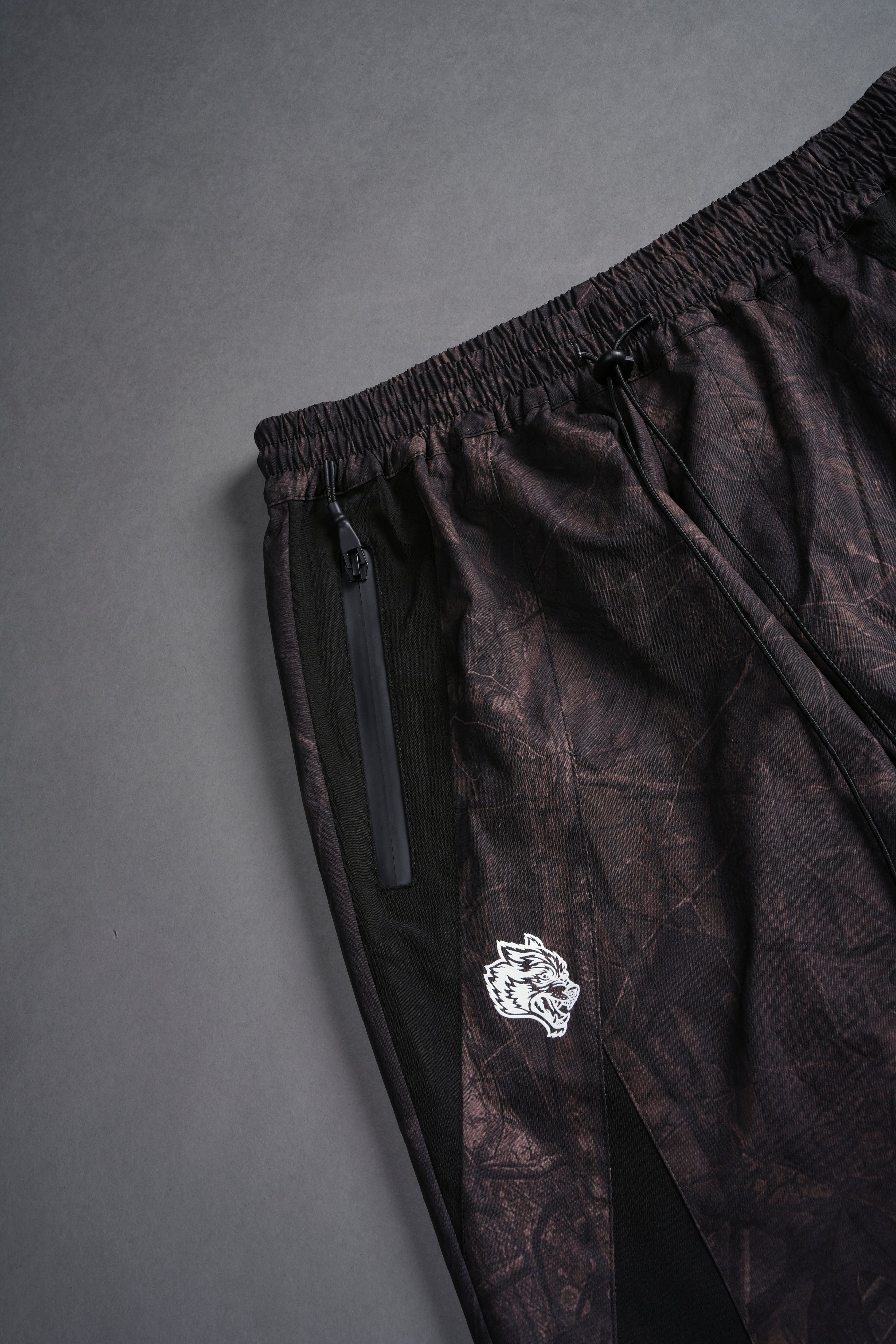 Dual Brolic Unisex Track Pants in Brown Driftwood Forest Camo