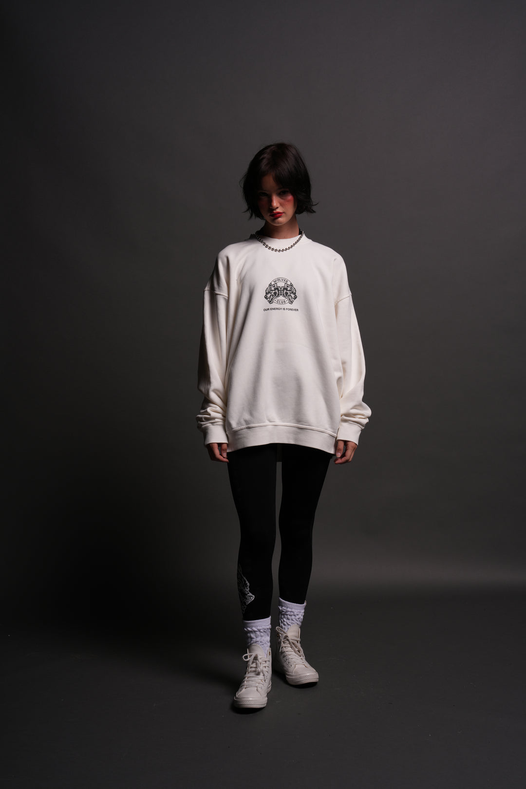 Alpha Wolf London Crewneck in Cream