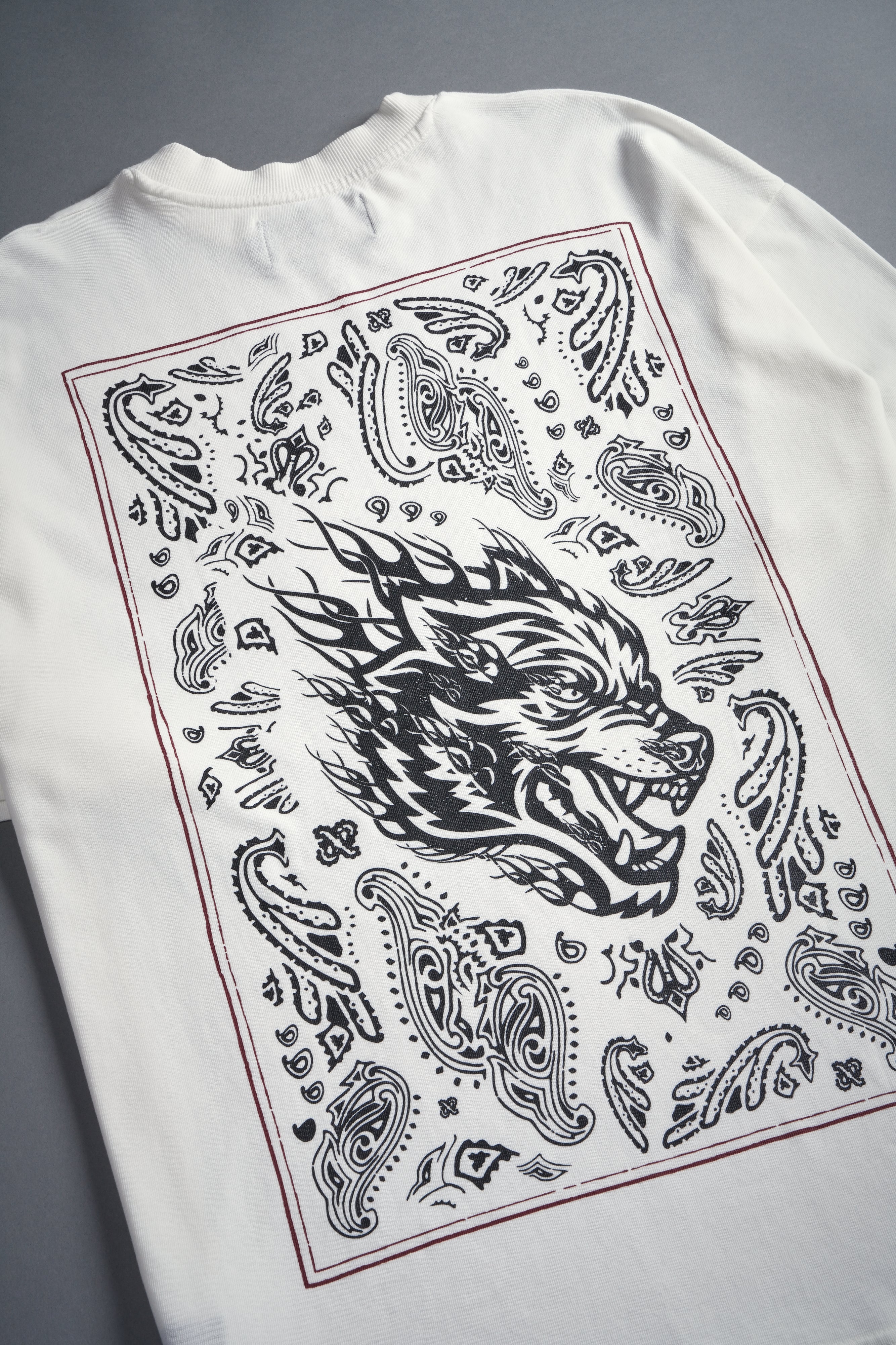 Western V2 "Premium" Oversized Tee in Cream