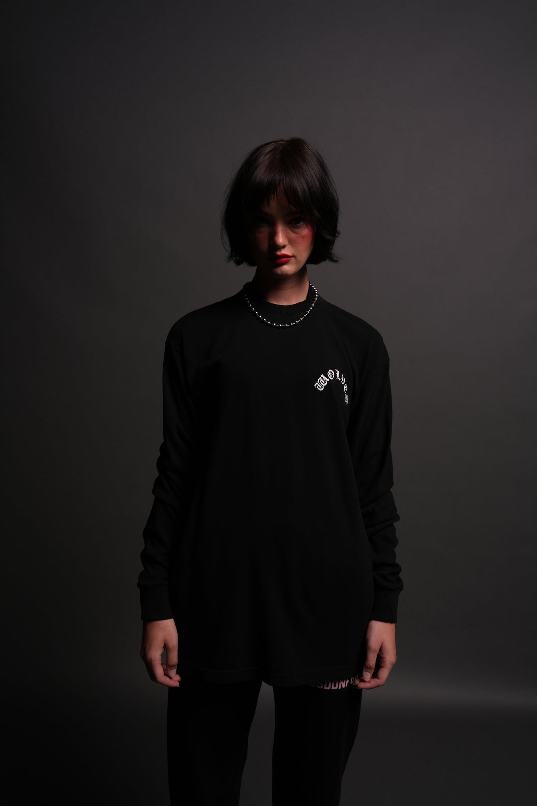 Chopper Wolf "Premium" L/S Tee in Black